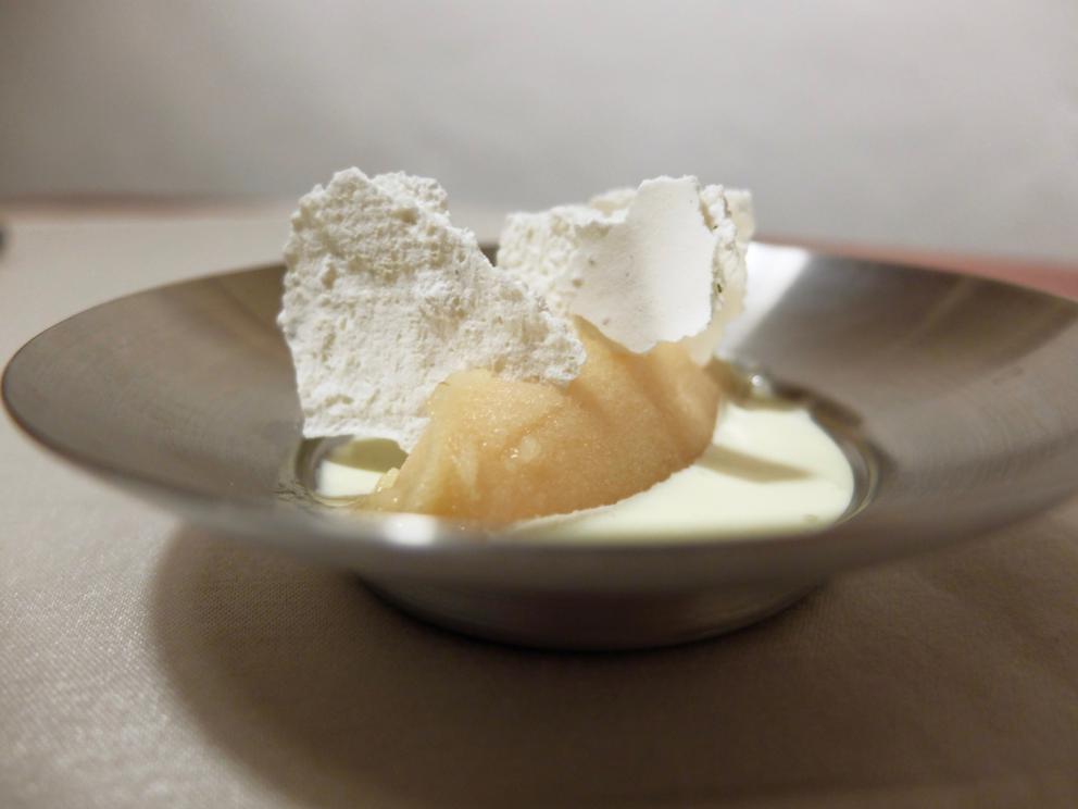 Photogallery






Our nice dinner in the photos by Tanio Liotta. Starting with the appetizers: Wafers of rice from Sibari (black and whole rice) with ketchup and 'nduja









Buckwheat biscuits, blue cheese, salted nuts 









Salted codfish croquettes 









Hemp wafer, cucumbers, pecorino, kiwi and mackerel 









Cow’s milk ricotta, tomato gel, vinegar, dehydrated and powdered black olives









Courgette roll with potatoes from Sila, egg yolk, mustard sauce, cream of blue cheese and anchovy and courgette flower 









Tartare of Podolica, mustard mayonnaise, marjoram, fig molasses and toasted olive mousse 









Seared octopus, cream of almonds, rocket salad water, wafer of potatoes from Sila with squid ink 









Rabbit terrine, crispy pan brioche, onions from Tropea, reduced broth of licorice  









Rice from Sibari, late orange from Trebisacce in powder and mousse, ginger, seared squid









Fusilloni di Gragnano cooked in pea water, cream of pecorino, powdered tomato and crispy peppers 









Tongue of Podolica, pear fermented in vinegar, sour yogurt, lemon grass, red fruits






