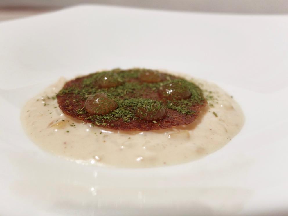 Photogallery






Our nice dinner in the photos by Tanio Liotta. Starting with the appetizers: Wafers of rice from Sibari (black and whole rice) with ketchup and 'nduja









Buckwheat biscuits, blue cheese, salted nuts 









Salted codfish croquettes 









Hemp wafer, cucumbers, pecorino, kiwi and mackerel 









Cow’s milk ricotta, tomato gel, vinegar, dehydrated and powdered black olives









Courgette roll with potatoes from Sila, egg yolk, mustard sauce, cream of blue cheese and anchovy and courgette flower 









Tartare of Podolica, mustard mayonnaise, marjoram, fig molasses and toasted olive mousse 









Seared octopus, cream of almonds, rocket salad water, wafer of potatoes from Sila with squid ink 









Rabbit terrine, crispy pan brioche, onions from Tropea, reduced broth of licorice  









Rice from Sibari, late orange from Trebisacce in powder and mousse, ginger, seared squid









Fusilloni di Gragnano cooked in pea water, cream of pecorino, powdered tomato and crispy peppers 









Tongue of Podolica, pear fermented in vinegar, sour yogurt, lemon grass, red fruits









Peach sorbet with lime, vodka, cream of limoncello and mint meringue 






