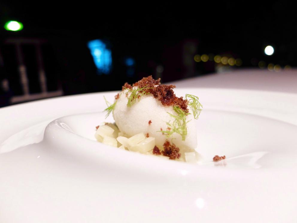 Photogallery






Our dinner at Dattilo. Pictures by Tanio Liotta. Meanwhile, the remarkable toasted bread (made with Senatore Cappelli flour) served with oil butter produced by Ceraudo









Initial meatballs, with ricotta, potatoes and prosciutto...









Fried filo pastry sfogliatella filled with sardella, caciocavallo podolico, thyme, Pachino cherry tomatoes and pistachios from Bronte. Delicious, like the meatballs









Sandwich with maison sesame, podolica burger, salad, ketchup and mayonnaise 









A great, balanced and elegant dish, right away: Snapper, bergamot, silt and pink pepper, that is to say a snapper ceviche, citrus fruits, wild mustard flowers, honey, onion extract

 









Tomato, apple and lemon 









Mullet, bread and orange, an always explosive classic









Potato, pepper and basil: she cooks the potato in ashes, then glaze it with a reduced juice of roasted peppers, then adds basil juice









Lukewarm seafood and covatelli soup









Spaghettoni, courgette flowers, Parmigiano: the pasta is made with bronze moulds, the courgette flowers are in the shape of a cream. The Parmigiano is matured 36 months. Strong acidity, an unexpected first course









Seabass, seabass emulsion and candied lemon: lovely






