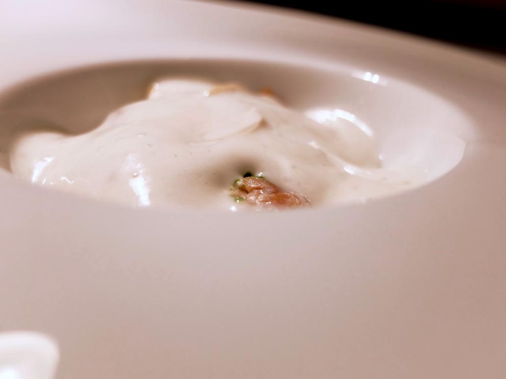 Photogallery






Our dinner at Uliassi in the photos from Tanio Liotta. Meanwhile, the protagonists: chef Mauro with his sister Catia and son Filippo









The appetizers: Seaweed wafer, Hazelnut wafer and foie gras (a super classic, always delicious), Fake beef and almond olive, Crostino with anchovy and truffle, fabulous, paired with Kir Royal. The the first dish, in the photo: Raw scampi, juice of raw scampi head and finger lime. Great balance with the finger lime adding complexity






