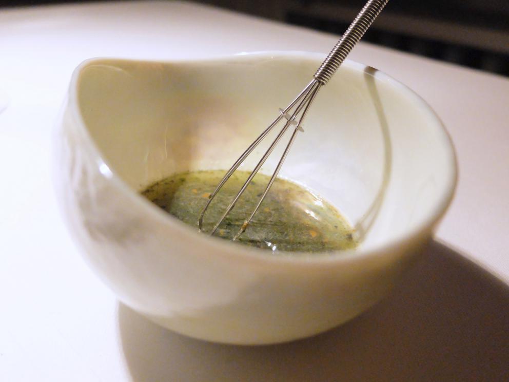 Photogallery






Our dinner at Uliassi in the photos from Tanio Liotta. Meanwhile, the protagonists: chef Mauro with his sister Catia and son Filippo









The appetizers: Seaweed wafer, Hazelnut wafer and foie gras (a super classic, always delicious), Fake beef and almond olive, Crostino with anchovy and truffle, fabulous, paired with Kir Royal. The the first dish, in the photo: Raw scampi, juice of raw scampi head and finger lime. Great balance with the finger lime adding complexity









Pancotto, almonds and sea urchins from his friend Roberto Petza






