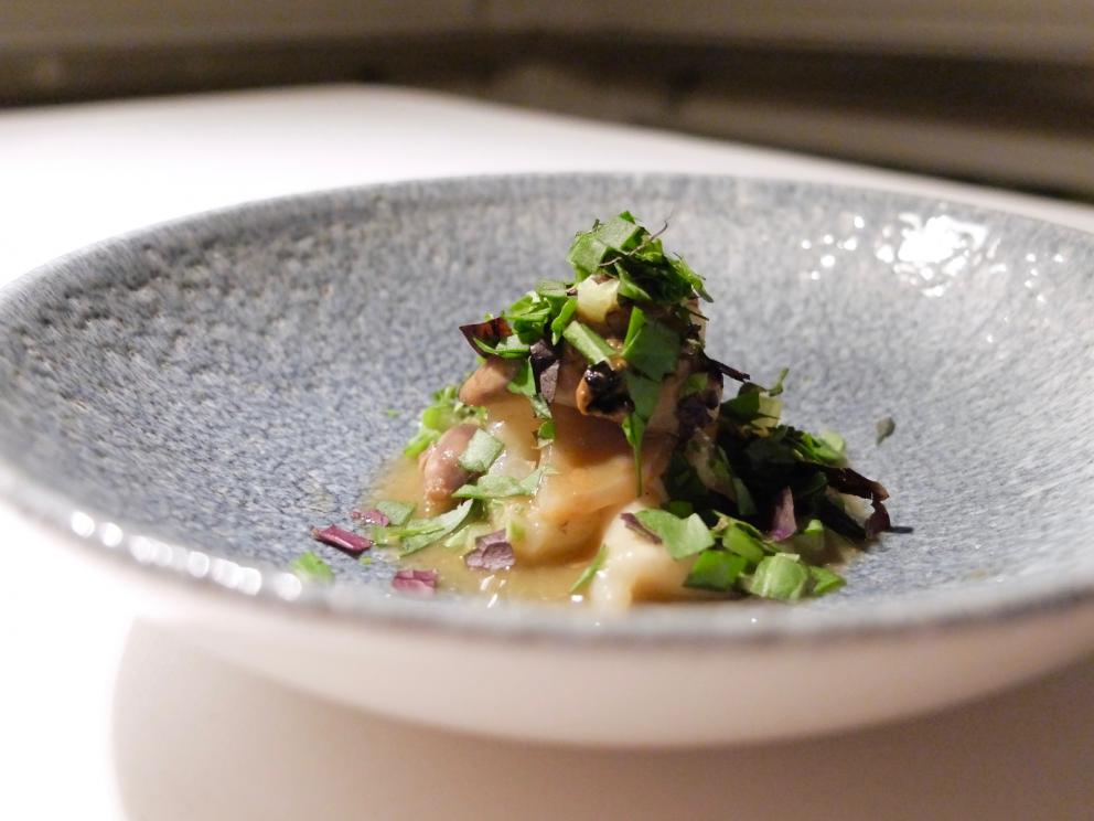 Photogallery






Our dinner at Uliassi in the photos from Tanio Liotta. Meanwhile, the protagonists: chef Mauro with his sister Catia and son Filippo









The appetizers: Seaweed wafer, Hazelnut wafer and foie gras (a super classic, always delicious), Fake beef and almond olive, Crostino with anchovy and truffle, fabulous, paired with Kir Royal. The the first dish, in the photo: Raw scampi, juice of raw scampi head and finger lime. Great balance with the finger lime adding complexity









Pancotto, almonds and sea urchins from his friend Roberto Petza









Benvenuti al mare, that is to say hot stock made with clams, anemones, processed mussels and seaweed. A voluptuous blow, a sea to shake with the right whisk









Sogliola alla Maître d’Hotel: nostalgic, a reassuring, elegant the-way-we-were






