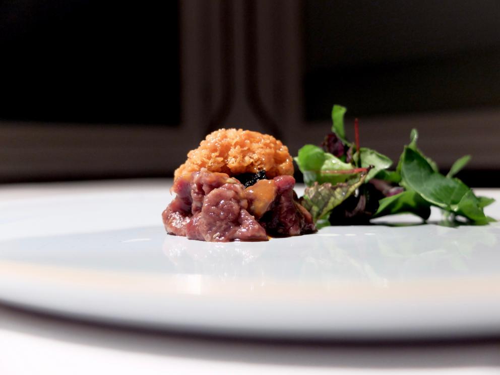 Photogallery






Our dinner at Uliassi in the photos from Tanio Liotta. Meanwhile, the protagonists: chef Mauro with his sister Catia and son Filippo









The appetizers: Seaweed wafer, Hazelnut wafer and foie gras (a super classic, always delicious), Fake beef and almond olive, Crostino with anchovy and truffle, fabulous, paired with Kir Royal. The the first dish, in the photo: Raw scampi, juice of raw scampi head and finger lime. Great balance with the finger lime adding complexity









Pancotto, almonds and sea urchins from his friend Roberto Petza









Benvenuti al mare, that is to say hot stock made with clams, anemones, processed mussels and seaweed. A voluptuous blow, a sea to shake with the right whisk









Sogliola alla Maître d’Hotel: nostalgic, a reassuring, elegant the-way-we-were









Il mare dentro, a superb dish made with fish entrails: salted cod and monkfish tripe, heart of turbot, squid liver... They’re cooked separately, each mouthful giving a different elegance. Uliassi uses scraps, waste products









Another masterpiece: Acqua di insalata, pane e lumache. We move to the countryside. Uliassi describes it perfectly: in the palate, the damp taste of the earth in Romagna. Snails, broad bean gelato, bread, salad water, made very powerful by pressing and maceration









Turbot neck in potacchio, alla moda dei contadini di Senigallia: this dish recalls a local tradition. The neck, in fact it’s the mandible, is seasoned with lard, tomato sauce, white wine, wild fennel and garlic









Mezze maniche “au beurre blanc”, boccaincava fish and boccaincava liver: French echoes, Escoffier comes to the mind, but the plus is given by the stargazer fish liver, «one could also use mullet, or weever...»









Uliassi wastes nothing: here’s the second part of the potacchio, first the turbot’s mandible, now the Turbot head with capers and anchovies, cooked on the barbecue, an Adriatic grill






