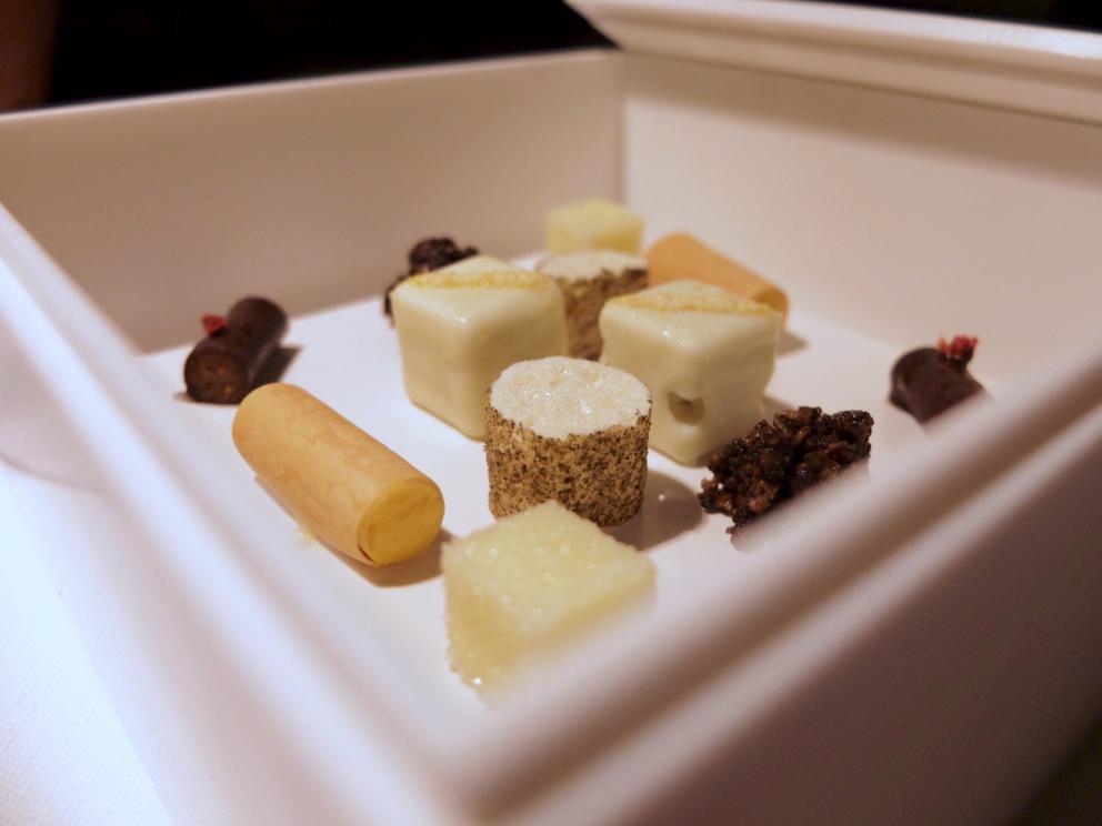 Photogallery






Our dinner at Uliassi in the photos from Tanio Liotta. Meanwhile, the protagonists: chef Mauro with his sister Catia and son Filippo









The appetizers: Seaweed wafer, Hazelnut wafer and foie gras (a super classic, always delicious), Fake beef and almond olive, Crostino with anchovy and truffle, fabulous, paired with Kir Royal. The the first dish, in the photo: Raw scampi, juice of raw scampi head and finger lime. Great balance with the finger lime adding complexity









Pancotto, almonds and sea urchins from his friend Roberto Petza









Benvenuti al mare, that is to say hot stock made with clams, anemones, processed mussels and seaweed. A voluptuous blow, a sea to shake with the right whisk









Sogliola alla Maître d’Hotel: nostalgic, a reassuring, elegant the-way-we-were









Il mare dentro, a superb dish made with fish entrails: salted cod and monkfish tripe, heart of turbot, squid liver... They’re cooked separately, each mouthful giving a different elegance. Uliassi uses scraps, waste products









Another masterpiece: Acqua di insalata, pane e lumache. We move to the countryside. Uliassi describes it perfectly: in the palate, the damp taste of the earth in Romagna. Snails, broad bean gelato, bread, salad water, made very powerful by pressing and maceration









Turbot neck in potacchio, alla moda dei contadini di Senigallia: this dish recalls a local tradition. The neck, in fact it’s the mandible, is seasoned with lard, tomato sauce, white wine, wild fennel and garlic









Mezze maniche “au beurre blanc”, boccaincava fish and boccaincava liver: French echoes, Escoffier comes to the mind, but the plus is given by the stargazer fish liver, «one could also use mullet, or weever...»









Uliassi wastes nothing: here’s the second part of the potacchio, first the turbot’s mandible, now the Turbot head with capers and anchovies, cooked on the barbecue, an Adriatic grill









Wood pigeon and sea urchins, earth is getting closer…









...before the savoury end, meaty as usual: Grouse, oyster, toasted seeds. Grouse is a bird from the partridge family, which lives in Scotland, where it feeds only on heather. This gives the meat a pleasant and intense flavour recalling peat and therefore Scotch whisky. The seeds recall toasted aromas, plus there’s the iodine in the oyster









Pre-dessert: Strawberry granita, cream, lemon meringues and cardamom 









La capra ubriaca, a reduction of goat’s milk, burrata, puff pastry, a reduction of peat whisky. A harmonic, semi-sweet finish with the aromas of whisky, of the goat’s milk and the burrata, with the puff pastry adding a nice crunchiness






