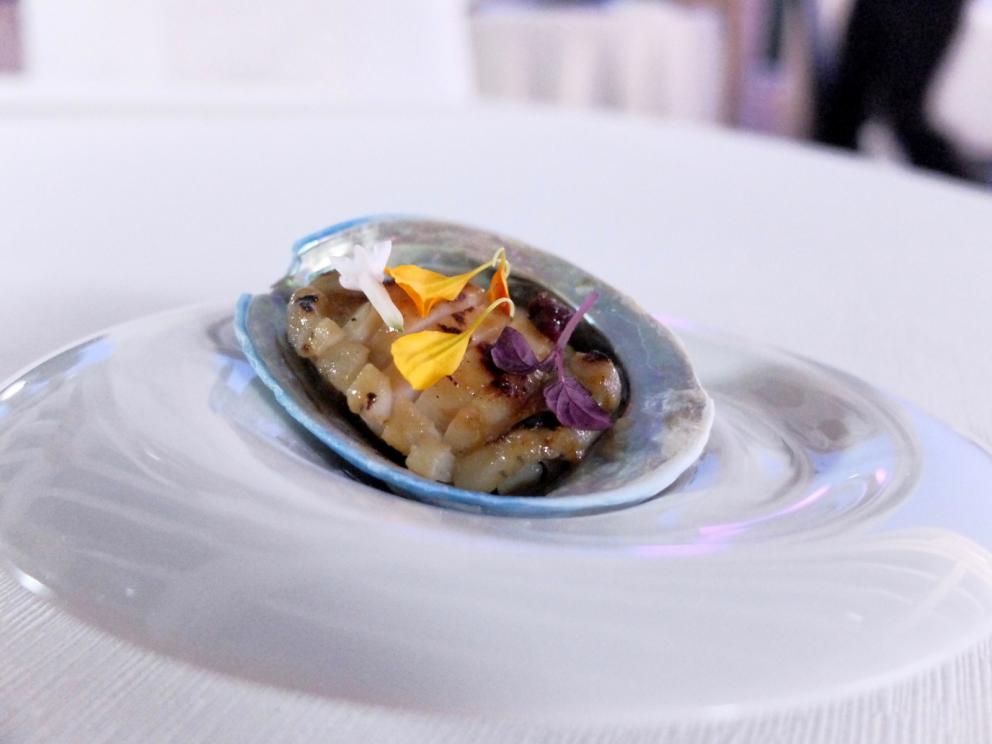 Photogallery






Mammoliti with patron Ventura and the staff: 12 people. Portuguese Pedro Demetrio is the sommelier. Photos by Tanio Liotta









We start with the appetizers: Tuile with squid ink and tuna mousse  









Beef steak flower (Heliconia mariae) and sweet peach 









Tube of bechamelle and jowl bacon 









Goat cheese éclair 









Radish with sesame brittle and cream of anchovies 









Potato scamorza with carbonara cream 









Fermented celeriac pastry with Timut pepper 






