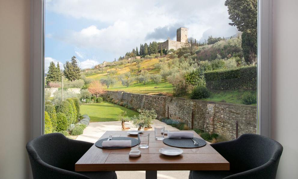 Emanuele Mazzella, alta cucina vista Assisi