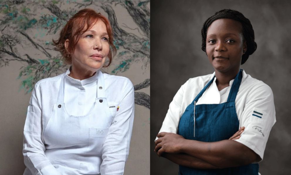 Speakers at the congress: Leonor Espinosa and Fatmata Binta, pioneers of world cuisines