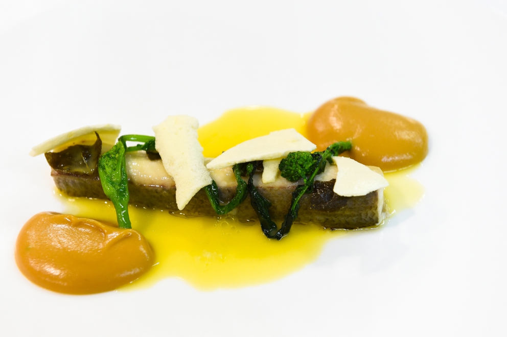 Photogallery






Mario Cornali, Collina, Almenno San Bartolomeo (Bergamo)

Stewed snails from Almenno, fumet of powdered corn from Prato – This dish is the consequence of the meeting with Andrea Togni, a young snail breeder from Almenno. I was inspired by the fact that I had an organic snail farm only two kilometres from home









Antonio Cuomo, Hostaria del Relais San Lorenzo, Bergamo

Dreaming… Cesar salad – We’ve rebuilt a great classic by changing all its textures, with water of Parmigiano, iceberg salad ice cream and confit tomato mousse









Giuliano Pellegrini, Lio Pellegrini, Bergamo

Salad with tripe, tuna, fried polenta, cucumber and white beans from Soragna – Tripe is a dish I wanted to change because I always had a good memory of it. My grandmother Alice made an excellent tripe stew...









Antonio Borruso, Umami, Bormio (Sondrio)

Neve al sole [Snow in the sun] – A dessert uniting saffron, litchi and a white chocolate mousse









Enrico and Roberto Cerea, Da Vittorio, Brusaporto (Bergamo)

Steamed king crab with hazelnut praliné and bottarga – An intriguing and delicious dish, where the white and reddish meat, firm and as sweet as honey, is finely matched by the sapidity of bottarga, much rougher and stronger. All this paired with the fattiness and crispiness of the best hazelnut in the world, the tonda gentile from Cortemilia









Nadia and Giovanni Santini, Dal Pescatore, Canneto sull'Oglio (Mantua)

Mountain potato cream with poached eggs, tuna bottarga, asetra royal caviar and capers – A great dish from Dal Pescatore’s tradition yet conceived and prepared by the new generation in the kitchen, that is to say by Giovanni Santini – photo by Culinaire Saisonnier-Dirk Kerstens









Enrico Bartolini, Devero, Cavenago di Brianza (Monza Brianza)

Risotto Arlecchino – Sauce below, rice on top. A return to the Baroque with a modern interpretation









Daniel Facen, Anteprima, Chiuduno (Bergamo)

Tuna salad with sour egg, purple potatoes and olive oil – It’s like a Salad Niçoise in which the tuna is seared and then cooled in water and ice. The purple potatoes have different textures, in pieces, as a small purée and dehydrated. The tomatoes are confit, the French beans are cooked with ultrasounds, the egg in vinegar and the oil is in a sugar capsule, with anchovies from the Cantabrian Sea









Davide Oldani, D’O, Cornaredo (Milano)

Milanese style apple marrow – Because it represents the tradition of a Milanese “dish” but with the lightness of good modern cooking









Stefano Cerveni, Due Colombe, Corte Franca (Brescia)

Warm spaghetti, scampi, sweet paprika and Calvisius Tradition caviar – Luxury and flavour in a dish full of careful simplicity. The service temperature at 40°C enhances the aromas of and the pleasure to the highest level






