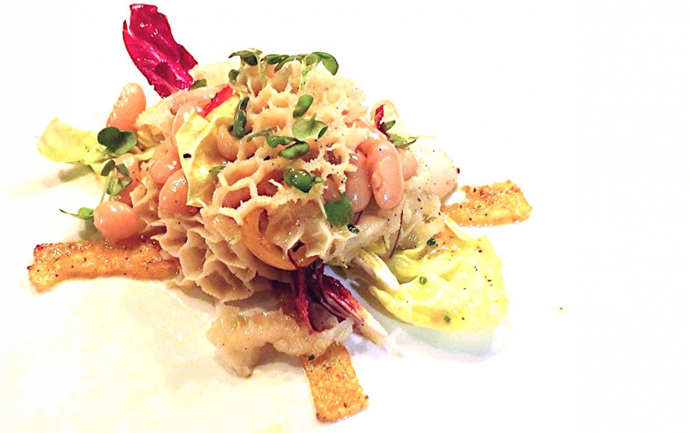 Photogallery






Mario Cornali, Collina, Almenno San Bartolomeo (Bergamo)

Stewed snails from Almenno, fumet of powdered corn from Prato – This dish is the consequence of the meeting with Andrea Togni, a young snail breeder from Almenno. I was inspired by the fact that I had an organic snail farm only two kilometres from home









Antonio Cuomo, Hostaria del Relais San Lorenzo, Bergamo

Dreaming… Cesar salad – We’ve rebuilt a great classic by changing all its textures, with water of Parmigiano, iceberg salad ice cream and confit tomato mousse






