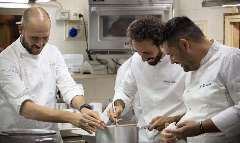 Aliberti, Ravanà, Visciola: sfida a tre sulla zuppa di pesce