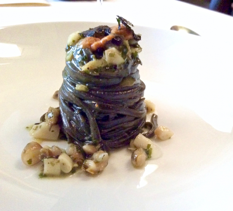 Photogallery






We are very happy to celebrate the highest excellence firmly reached by Anthony Genovese’s Il Pagliaccio. Here are the photos taken during a recent meal, starting from some amuse bouche, that is to say Corn and hazelnut cream and Stockfish and quinoa cannolo 









After the appetizers, there’s the Potato cylinder, beef gelatine, speck, fennel, herring roe and lime and Venere rice taco, Russian salad and tuna mayonnaise 









Dim sum with onion cream, parsley ice cream and porcini broth 









Delicious Oyster with pepper gelatine, powdered buckwheat, lettuce, caramelised watermelon and vermouth granita 









The chef has an extraordinary talent for giving new life to fine dining ingredients-pillars that are often exploited and thus trivialised. He gives some clamorous interpretations: this happened in the past with Scallops, carrots, ginger and green apple (read here. But he even presented a version lacquered with white chocolate), and more recently with the extraordinary Red prawn, bergamot, camomile, oats and mortadella, which Matteo Zappile, guiding one of the two or three best dining room services in Italy by himself after Gennaro Buono left (in our case with the excellent help of Giovanni Trani and young Luca Belleggia, born in Macerata in 1990), pairs with a rosé sparkling saké. Wow






