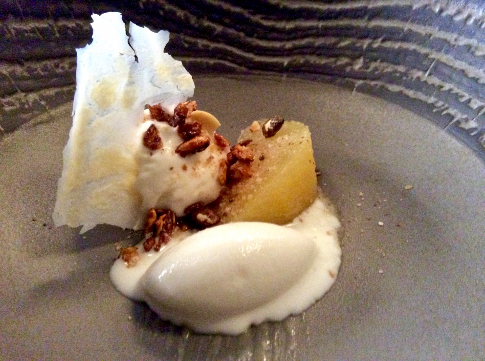 Photogallery






We are very happy to celebrate the highest excellence firmly reached by Anthony Genovese’s Il Pagliaccio. Here are the photos taken during a recent meal, starting from some amuse bouche, that is to say Corn and hazelnut cream and Stockfish and quinoa cannolo 









After the appetizers, there’s the Potato cylinder, beef gelatine, speck, fennel, herring roe and lime and Venere rice taco, Russian salad and tuna mayonnaise 









Dim sum with onion cream, parsley ice cream and porcini broth 









Delicious Oyster with pepper gelatine, powdered buckwheat, lettuce, caramelised watermelon and vermouth granita 









The chef has an extraordinary talent for giving new life to fine dining ingredients-pillars that are often exploited and thus trivialised. He gives some clamorous interpretations: this happened in the past with Scallops, carrots, ginger and green apple (read here. But he even presented a version lacquered with white chocolate), and more recently with the extraordinary Red prawn, bergamot, camomile, oats and mortadella, which Matteo Zappile, guiding one of the two or three best dining room services in Italy by himself after Gennaro Buono left (in our case with the excellent help of Giovanni Trani and young Luca Belleggia, born in Macerata in 1990), pairs with a rosé sparkling saké. Wow









Burnt wheat spaghetti with garlic oil and chilli pepper, sea snails, fried nori seaweed and sea urchin granita. Genovese still has an undeserved fame for being cryptic but in this case he screams loud and clear through the full yet elegant, mellow yet round flavours. It is both comfort food and a very elegant course: a mature strike









Bone marrow tortelli, cream of smoked tomato and friggitelli water









Monkfish, onion water, grilled shallot, green apple, compote of kombu seaweed and candied lemon 









Honey glazed pork, caramelised eel, beetroot and cream of dried broad beans 






