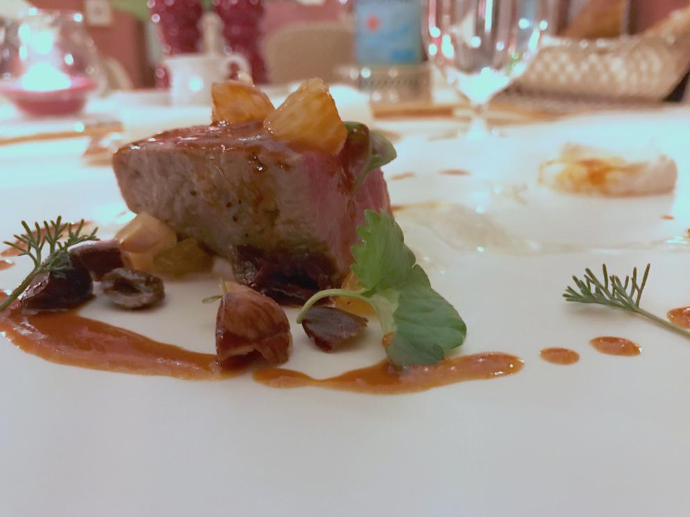 Photogallery






Our dinner at  Villa Feltrinelli, starting from the appetizers. Here Datterino all'arrabbiata (photo by Lido Vannucchi)









Cauliflower gravel (photo by Lido Vannucchi)









Vegetal toast (photo by Lido Vannucchi)









Ravioli with beetroot, salmon and lime (photo by Lido Vannucchi)









Zabaglione and dried sturgeon biscuit (photo by Lido Vannucchi)









Gazpacho with cherries and scampi (photo by Massimo Loda): scampi tails marinated with citrus zest, vegetable crudité and cherry gazpacho









Carpaccio with dehydrated watermelon, ovuli, Parmigiano, lettuce leaves and lettuce cream 









Tutto pomodoro (photo by Massimo Loda)









Tiramisù di porcini (photo by Vincenzo Matteo Lonati), this dish is three years old but is already a classic. It has savoiardi soaked in porcini water, salted mascarpone, cocoa powder and porcini









Raviolo "al verde" (photo by Lido Vannucchi), an extraordinary dish: pasta with chlorophyll filled with wild herbs and goat cheese, seasonal vegetables (blanched chards, asparagus, roasted friggitello) and crushed basil. Incredible vegetal echoes in a rich and elegant first course









Risotto al "corallo": Carnaroli creamed with butter and lobster coral, salmon roe, powdered lobster coral and prawn legs, grapefruit juice. «I was already making butter with lobster coral in the days at Pinchiorri»









Rabbit kidney, taggiasche olives, broth of cod in the style of Ancona, a dish that Baiocco dedicates to his homeland









Barba di rombo: the fattest part of the turbot is roasted and glazed with diavola sauce. It’s paired with a cream of whole wheat bread cooked in vinegar, plus sour cream, shallot, mozzarella water and Sirk vinegar. A fantastic dish






