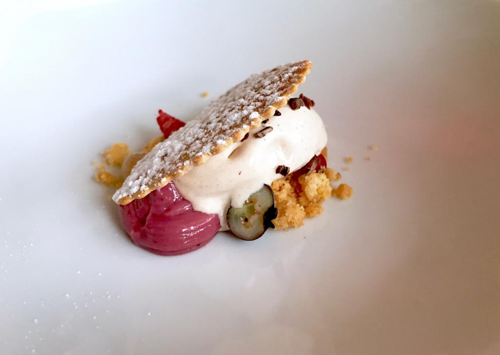 Photogallery






Calamari tagliatelle, potato mousse, seaweeds and wild asparagus. A rigorous, well focused dish: an excellent start









Arancina, lemon, ginger, onion jam 









Tapioca chips, sfincione sauce









Panella chips, wild fennel, lemon granita 









Marinated tub gurnard, beetroot, passion fruit, peaches, asparagus sauce and seaweeds. A great dish, complex and charming









A very good new take on polpo alla pantesca: Roasted octopus, sea asparagus sauce, French beans, potatoes, onions, bean chips and laurel 









A new, rich and delicious dish matching mullet with sfincione: Marinated and fried mullet, baked tomato, onion bread, olives, bisque, quinoa, olive pâté and plankton









Spaghetti garlic, oil, chilli pepper and parsley









Pasta con le sarde Gagini style: seasoned with the cooking water from the potatoes, anchovy colatura from Aspra, toasted bread, pine nuts, powdered anchovies. The filling is made with wild fennel, sultanas, stir fried anchovies









Another new dish: Roasted pigeon, cream of black garlic, coriander and yuzu sauce, mulberry sorbet, chards with mint. «Here I show my fascination for India»






