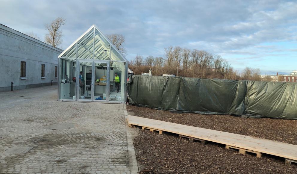Photogallery






Noma 2.0 is in Christianshavn, the same neighbourhood as the first Noma. They’re 1.5 km apart, a 15 minutes’ walk. This picture shows the distance: to the right, there’s the warehouse of the old location (in Strandgade 93), to the left the smokestacks of Amager Bakke, the futuristic incinerator below which stands the new Noma (in Refshalevej 96)









Weather permitting, you can have a peaceful walk between the previous Noma to today’s Noma 









The new Noma is on an isthmus surrounded by canals. In the future they also want to reclaim some small parts for hydroponic farming









Bucolic scene with incinerator









Bikes left outside Noma. It’s the favourite means of transport among employees and interns









The long path taking you to the restaurant. The fence on the left shows how works are still in progress









On the two sides of the path there are the two new sections of the "Noma village", each with its specialty: grill, hot dishes, snacks, fermentations... In one month’s time, behind the fence we’ll have greenhouses, the test kitchen and the bread making area









To the left, before arriving at the restaurant, the future test kitchen. This will be run by Danish Mette Søberg with Riccardo Canella. "My first challenge?", reveals the latter, for a long time sous chef here, "is to work on the extraction of essential oils" 






