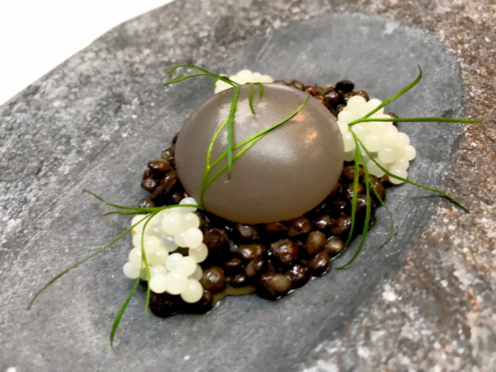 Galleria fotografica






La mappa storico-gastronomica che concettualizza la proposta del Sucede









Il nostro pranzo al Sucede. Si inizia con El huevo y la manzana, ossia uovo e mela, due elementi tipici dei Saturnali romani









Uva gasificada, ossia uva gassata. Si accompagna col latino mursum, un succo d'uva fermentato, non alcolico, con miele (qui aria di miele)









Inizia il banchetto romano vero e proprio. Dentelle de salazones, un cracker di uova di riccio di mare in salagione, più erbe e fiori. Buonissimo. Il dentelle è il merletto









La fritura de la sardina. la sardina è fritta senza olio, nel mannitolo









Mejillón ojimiel, ossia cozza con aceto e miele









Delizioso il Pan de higos, pane di fichi con trota e caviale di trota, a parte









Ostra con holandesa de garum, ostrica con salsa olandese di garum. Piatto elegantissimo









Merengue de erizo, meringa di ricci di mare









Si compone così il banchetto romano









Parte una sorta di focus sull'anguilla e i ceci. Qui uno snack, Pieles de garbanzo, ossia pelle di ceci









Infusión de anguila y garbanzo, infusione di anguilla e ceci









Ottima la Tartaleta de anguila, tartelletta di ceci verdi con anguilla e sferificazione di Merlot









Anguila al azafrán, ossia filetto di anguilla con zafferano e schiuma di agrumi









Anguila y garbanzo verde, ossia una stratosferica crema di anguilla e ceci verdi, non secchi









Tartaleta de tuétano, ossia tortino di midollo, un cracker di noci macadamia con midollo grattugiato e frutti rossi









Tuétano silvestre, midollo selvaggio: un flan di midollo con tartufo, funghi e crema di castagne









Altro passaggio, Cartílago, trufa y altramuces, ossia cartilagine, tartufo e lupino. La cartilagine è di maiale, c'è la sua demi-glace, poi lupini e sferificazione di tartufo
 









Liebre y encurtidos, lepre e sottaceti: un bel filetto di lepre con melanzane e cipolle sottaceto, sfere di olio e crema di aglio nero









Paloma con pistachos, colomba con pistacchi: gran piatto, i pistacchi sono in tre texture (cotti in crema, crudi e pralinati). Forti note tostate, anche in questo caso si gioca sul superamento delle barriere tra dolce e salato, come nei piatti precedenti









Consomé de tórtola e Tórtola al romero, quindi consommé di tortora e tortora affumicata al rosmarino. Piatto perfetto, goloso, elegante, di grandissima classe









Inzia la parte araba del menu, con Agua de dátil y rosas, acqua di datteri e rose. Richiama il carcadè che veniva offerto in segno di benvenuto









Flor de hibiscus, fiore di ibisco, con polpa di barbabietola e broccoli









Vol au vent de hibiscus y lentejas, vol au vent di ibisco, crema di lenticchie e raviolo di miele






