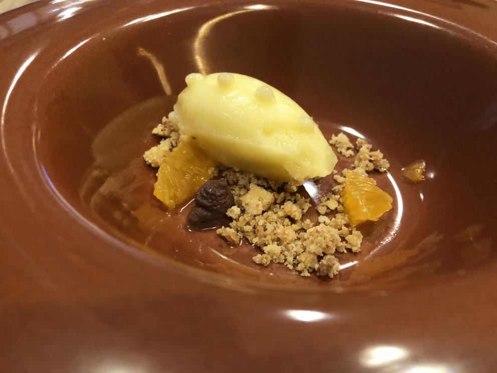 Photogallery






Our lunch at Cinque in the photos by Tanio Liotta. We start with Cream of pumpkin from Mantua, almond milk, cream of anchovies and puntarelle with lemon. Aside from the bread basket and the salted butter with porcini (every restaurant of Bartolini’s has butter aromatised in a different way)









Manita: puffed rice with aromatic herbs, tuna sauce









Potato mousse, parsley sauce, bottarga, powdered capers: a dish that recalls the famous Patata soffice, uovo e uova. Delicious









Risotto "Tricolore" – sun dried tomatoes, Grana Padano 24 months, herbs (chives, basil). The San Marzano is both as sauce and chopped, the rice thickened with butter. Delicious, of course









Spaghetti garlic and oil with a soup of sea urchins. Unexpectedly delicate









Sturgeon with parsley sauce, anise and mushrooms. The sturgeon is from Ticino, from Ars Italica, plus turnip tops, peperoni cruschi, bread sauce









Pork cheek with horseradish and amatriciana sauce. The cheek is cooked for 16 hours and served with potatoes and gnocchi with amatriciana sauce, Bartolini imagined this recipe for the "7 chef per Amatrice" event, see 7 chefs for Amatrice, the great cuisine is twice as good






