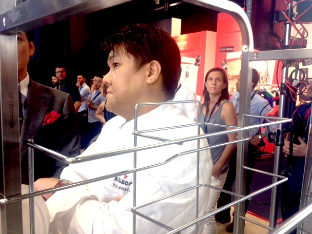 Photogallery






The S.Pellegrino Young Chef takes place in the basement of the Mall, under the Diamond Tower in via Liberazione, Milan








The kitchen area dedicated to the preparation is huge








Outdoor finishes








The twenty candidates competing in the S.Pellegrino Young Chef before the start








River, land, earth, the dish by Swiss Martin Elschner













The Swiss candidate Martin Elschner








Second from the left, Italian candidate Paolo Griffa








MENTORS. Nino Graziano, two Michelin stars in Sicily in the past, now at work in Moscow; Norwegian Eyvind Hellstrøm, the first two stars in Scandinavia (Bagatelle in Oslo, now closed) and Yoshihiro Narisawa (eighth in the World's 50Best)








The dish by American Vinson Petrillo: Squid, chorizo, agnolotti with wagyu cheeks and parsley, emulsion of squid ink








The S.Pellegrino Young chef is fashion too: some of the collections beside the ring with the chefs








The complete jury








Wylie Dufresne, a legend in creative cuisine in America, with stylist A-Morir competing for the same country








Maria José Jordan from Peru, the only woman in the competition 













Unusual dishes








Massimo Bottura and journalist Ryan King of Fine Dining Lovers








Angel Leon of restaurant Aponiente in Andalusia, mentor of the Spanish candidate, with Joan Roca, chef number one in the world according to the World's 50Best, at the helm of Celler de Can Roca in Cataluña








<p><b>Griffa</b> waits patiently for his turn (he will be the 17th of the 20 contenders) spying the work of those who come before him</p>








Irish Mark Moriarty at work (The Culinary Counter, Dublin)








The dish by David Andreas Morera, Spain-Portugal, Smoked roasted eel, onion soup, Hollandaise sauce and pickled onions 








Morarty’s dish: Celeriac baked in barley and smoked hay  




















