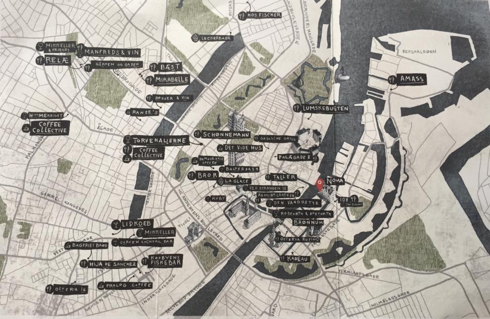 Photogallery






The traditional welcome at Noma: the chefs from the service kitchen greet the guests. In the middle, Italian Riccardo Canella, who will help us describing the last menu in detail (photo gallery by Luca Iaccarino and Gabriele Zanatta)









Warm broth of cloudberries. It’s the last welcome dish at Noma. It’s cold outside but as soon as you sit inside, you get warm thanks to this hot broth made with cloudberries enriched with rhubarb root oil. You dip a bouquet of hay, lemon thyme and mountain pine. Corroborating









Riccardo Canella brings a preview of what will follow









It’s a dish with seafood, including a huge (and alive) king crab, sea urchins and oysters









Apple of the season









Apple of the season. Once you open the shell, many small apple parisienne appear in a juice made with centrifuged, clarified apple scraps, seasoned with verbena and thyme. There’s also a purée of apples fermented in broth. The dish is finished with oxalis flowers, tagete and oil of blackcurrant wood, made by beating the blackcurrant branches with a hammer, so as to extract their essential oils. A very pleasant dish despite its complex idea.

"The first time I saw it ", added Canella, "I was struck because it reminded me of the stuffed apples they used to make at restaurant Bulesca in Selvazzano, Padua, in the early Eighties. Except in that case it was filled with rolls made with granny smith apple and prosciutto from Montagnana" 









Fresh sliced scallop. It’s a scallop taken from the fish tank and shelled a few moments before serving it. It is then sliced, brushed with a reduction of vegetable whipped butter with cucumber centrifuge juice, then reduced, and piso broth (that is to say miso with dehydrated peas).

The technique is the same used for the broth ice-clarification made famous in the Nineties by Heston Blumenthal at Fat Duck: you freeze the broth then hang a table cloth so as to obtain the “pure” part of the liquid. A trick that adds the same satisfying sensation of a meat jus to a vegetable broth. The scallop is finally dipped into a classic mussel broth. An incredible mouthful of seafood and umami









A Winter Platter. Hidden among the leaves, are four edible tastings









He sums up in just one dish 4 snacks that he might would have served separately a few years back. A fun and tasty idea. In detail:

At 6 o’clock: Pear pressed in fermented red gooseberry with fully ripe common sea buckthorn. It’s a rather tart ensemble made sweeter by piso (again miso made with dried peas) seasoned with coriander seeds (supplied by Redzepi’s historic supplier Soren Wiuff). The external thinner leaf is a peel made with chicken broth and beech leaves preserved in vinegar.

10 o'clock: crispy black currant leaf-shaped sandwich, seasoned with yogurt, kombucha, elderberry flowers and red oxalis 

12 o'clock: malt branch with nasturtium leaves, creme fraiche, salt aromatised with pine and ants

4 o'clock: black garlic leaf with salt aromatised with kelp, a Japanese seaweed 









A detail of the malt branch, with well visible ants. At Noma, the study of the aromatic contribution given by formic acid to dishes continues. And even the service acquires elegance: in the past you might have seen ants floating in a few dishes. This is no longer the case









A Tupperware from the "ant library", on the first floor at Strangade









Radish pie. It’s an emblem of the latest menus at Noma. It’s been in the menu for almost a year. In the crunchy disc on the bottom there’s kelp seaweed and a vegetable reduction made with coriander pesto. The radish roses (22, no more, no less) were pressed in beetroot juice. Another formidable tasting









Interns roll the radish roses together, on the top floor at Noma. Loud music and teamwork help making the job less alienating









Natural fermented bread of Øland wheat and hulless barley.  Øland wheat is Danish, with 83% hydration. “Nerd” bread maker Rasmus Kristensen is obsessed with it: even though it could last a week, he bakes it fresh every day for the two services (see the interview on Vice). It has a crispy yet soft crust, and it’s a great progress compared to the early bread making at the restaurant.

The salted butter is instead Norwegian Røros, according to some “the best butter in the world”. One of the most extraordinary pairings ever tasted. We asked for an encore









Cooked oyster and broccoli stems. The oyster is blanched for two minutes and placed on a shell with the edges powdered with salicornia. Between the broccoli and the oyster there are some diced stalks of sorrel. There’s a reduction with kelp seaweed, whisked with butter, thyme and “capers” made with white currants [they’re not real capers but the currants are preserved for a year in 2% salt, like capers). The sauce for the oyster is made with white gooseberries. An artwork, but less convincing than the other tastings









Sea urchin and cabbage. It’s a cabbage leaf pressed with hazelnut oil, filled with sea urchin roe and seasoned with pine vinegar, water from fermented porcini and pickled chanterelle mushrooms. On top, there’s parsley pesto and salt aromatised with pine. It’s a dish that changes greatly according to the season: compared to September, the leaves are now smaller and woodier. Two extraordinary mouthfuls, the result of a rather simple intuition









Sea urchin and cabbage, a detail. Northern sea urchins are creamier than Italian ones. A blast









Langoustine, onion and lavender. The langoustine is the precious one from the Far Oer Islands. The onion is Danish and grilled, steamed in a vacuum bag with Koji oil (blended rapeseed oil with fermented oil) and then grilled again, only slightly, so as to get a golden nuance. The langoustine is instead cooked in its shell, seared in butter at 60°C for 2 minutes, then peeled, cut and served. Rose oil, vinegar made with lovage sprouts and dried lavender complete the picture. The dish is focused on the sweetness given by the onion, which has a similar texture to the langoustine. Very nice









Butternut squash, barley and caviar. The butternut squash is confit in oil aromatised with seaweeds later roasted and placed on top. It is completed with beechnuts, a sauce made with fermented barley and butter and a handful of Finnish caviar. A sweet interlude









Claws and heads of a langoustine from the Far Oer Islands, cut in two. The heads of the langoustine are braised with a paste made with the entrails of the langoustine and a reduction of yeast and thyme and lemon on top. A very pleasing neo-primitive tasting with a strong dose of umami









Steamed king crab and egg yolk sauce. A new take on a classic Japanese dish, learnt in Tokyo and applied in Australia to a snow crab. Global nomadism made Redzepi’s cuisine rounder, less extreme than in the past









In this case, the king crab is steamed and seasoned with smoked salt. The sauce is made with egg yolks marinated in beef garum, a trick that gives a significant sour component to the recipe. Finally, there’s a seasoning made of butter and piso. An interesting depth









Charred greens with a scallop paste. There are plenty of seasonal herbs and vegetables, in this case cabbage, black cabbage, sage, verbena, nettle and the first sprouts of wild garlic. The caramel is made with a purée of fresh scallop, rolled out for 48 hours on a silpat. Once dehydrated, it becomes dark orange. They then blend it, powder it, mix it with bees’ wax and rapeseed oil. Finally they cover the caramel with horseradish juice. Another interlocutory tasting, fun and very much appreciated thanks to the crispiness and the bitter-sweet herbs. Trivia fact: the dish is served with a steak knife. That is to say: herb is the new meat









Roasted Bone Marrow. It’s not the first time they serve grilled bone marrow at Noma, legitimised in fine dining by English Fergus Henderson. What’s new is the way in which they have been serving it in Copenhagen for around one month now: the bone marrow is surrounded by many small plates and garnishes, so guests can enrich it to their liking. A similar idea to what Paolo Lopriore does every day at Portico in Appiano Gentile

 














Among the garnishes that can enrich the bone marrow are pickles, wild mushrooms with beef garum paste, wild herb paste, fresh garlic, leek flower sprouts preserved in salt and salt aromatised with roasted seaweed









Other complements for the bone marrow: to the right, chicken "skin" made with dehydrated jus ("the skin is the best part of a chicken", once Redzepi demonstrated in Belgium) and next to it a vegetal reduction with black garlic









The slices of truffle from Gotland (Sweden) paired with bone marrow are not as strong as those we’re used to. This is why at Noma they add oil aromatised with porcini, aged Danish whiskey and a garum made with Dryad's seddle mushrooms, with a delicate pineapple scent









A dessert of potatoes and plums. Another great emblem of the most recent offer at Noma. Three creams stand out on a sauce of juice and plum aquavit: right to left, a compote of plums (dehydrated in the oven so as to concentrate their aroma), a purée of sweet Danish potatoes and a cream seasoned with plum nuts, which surprisingly recall almonds









Black currant wood ice cream and roasted konini. Also known as "No-Magnum", Noma’s Magnum, unites konini [an ancient Swedish wheat] roasted like coffee, oxalis, a reduction of quince syrup and a few leaves of verbena. Every day the guys sharpen some 200 branches of black currants









Moss cooked in white chocolate. It’s the sweet version of the famous Moss and Cep, a “savoury” dish from the early days. It’s fried musk covered in white chocolate. Next to it, a disc covered in chocolate with powdered liquorice on top (even Redzepi had to surrender to the exotic deliciousness of cocoa)









A note on the beverages: after a welcome glass of champagne (André Belfort Brut 2008, curiously the same tasted the previous night at Christian Puglisi’s Relae), we chose to continue with the juice menu, 6 glasses of variably good organic juices for 700 Danish crowns each (around 95 euros)









There’s a person in the staff at Noma who’s dedicated entirely to the juice menu. The first juice served was apple/pine. Each glass stays on the table for around 3 courses on average. Food and juice pairings are partly designed, partly casual









The apple/pine juice is followed by glasses of green gooseberies/tarragon, rose/redcurrant, red gooseberries/geranium, cabbage/lovage and, in the picture, the eldelflower/spearmint juice paired with the dessert. The drops you can see are made of oil from the black currant leaves









The final bill for 4 people: 11880 Danish crowns, that is to say around 1,600 euro. Per person this means: 2000 Danish crowns (around 270 euros) for the tasting menu, plus 700 crowns (94 euros) for the juice menu, plus 175 (23 euros) for a glass of champagne, plus 50 (6.50 euros) for four jugs of water (in fact they only served one) and 45 (7 euros) for a superb Koppiane espresso. Add to the total 2.13% extra for commissions on foreign credit cards, which makes a total per person of 420 euros









The back of Noma 1.0 is full of grills, Josper ovens, storage rooms for miso, fermented products, garum... The current location will not close. They’ll probably serve a simpler offer here, with craft beer taking on the main role









Next to the old location, there will still be the Nordic cuisine bistro 108 founded by Noma’s alumnus chef Kristian Baumann. It gained a Michelin star a few days ago






