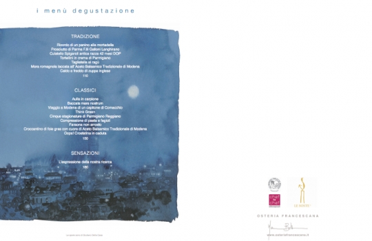 Photogallery






 
Modena’s colonnades, 186 thousand inhabitants and 3 restaurants with at least one Michelin star: Hostaria del Mare (1), Erba del Re (1) and Osteria Francescana (3 stars), our destination
 








Yellow and red tones prevail








The city still bears the signs of the May 2012 earthquake. On May 4th 2013, the day of our visit, a 3.8 magnitude earthquake was registered













By chance, Giuseppe Palmieri, maître and sommelier, appears from the grey door








Palmieri, 38, born in Matera. His first service in Francescana was on September 12th 2000








The old entrance to the restaurant, at number 24 in Via della Stella - as on the opening in 1995. It changed in September 2012: today you enter from number 22. Funnily enough, Google Maps is still set on the old entrance








The present entrance doors








Let’s start








After the latest renovations, the transit areas inside the Osteria appear as a contemporary art gallery








Mario Schifano’s world map








"Tourists", Maurizio Cattelan’s famous pigeons








Underneath the pigeons, Gavin Turk’s “Trashbag”








Three rooms, 12 tables, between 20 to 35 guests. 40% guests are Italian








Every table is illuminated by Davide Groppi’s Sampei lamp: if tables are moved, light follows








Francescana receives 150 reservations every day. But it also suffers from clients not showing up: on average, one table every week is booked but then guests don’t come








Right behind the kitchen, there’s the prêt-à-porter cellar








"In the central cellar, we only keep great vintages and larger bottles of what we consider to be great wines", Beppe Palmieri explains








1,600 wines are listed at Osteria Francescana, with a deep wine list which includes different vintages of the same wine








"A true celebration of wine "








The Ferrari coat, hanging in the cellar: Maranello is only 17 km away from Modena








Jean Todt, Michael Schumacher, Fernando Alonso: Ferrari’s “prancing horse” is at home in Via Stella








Gabrio Bini’s wines, from Pantelleria, a real fetish for Palmieri













Hanging from the ceiling, a nice selection of cured meats from Emilia








Bread made with mother yeast, the premise to a journey which will alternate great classics with very contemporary dishes








Massimo Bottura. Fifty years old last September, he is chef since 1986, the year of Trattoria del Campazzo in Nonantola. His first masters: Lidia Cristoni and Georges Cogny








He’s glowing: a few days ago his restaurant climbed, for the first time, onto the podium of the World's 50Best, a prize that is acquiring an increasing weight and authority. "The thing that makes me the happiest", he says, "is not so much the third place, but the fact that we’ve been in the highest positions for a few years now". True: 13th in 2009, 6th in 2010, 4th in 2011, 5th in 2012, 3rd in 2013








The now famous grey New Balance 993, a real emblem for the chef, friend of Jason Weis, president of the company in Massachusetts. The insole, however, is local: "In Emilia the sector is state-of-the-art", he says








"Are we ready?"








Almond granita with capers, bergamot and coffee cream 
Bottura and Palmieri’s journey across Italy starts from the bottom. And sails off from the Sicilian inland, with a classic granita which in Modena crumbles Adria-style, the wall that divides sweet from savoury, using the picklock of bitterness: Pantelleria capers, wild oregano but also bergamot, a coffee concentrate and vanilla scented salt. To pair with the first part of the meal, Sorriso di Cielo malvasia dei colli piacentini








Mediterranean Macaroon 
Next to the granita, two peculiar macaroons: the first is made with minced anchovies and sardines, the second with oysters and seaweeds. This is a classic scheme in Bottura’scuisine: his ironic turning the order of the dishes, from starter to dessert, upside down, and using popular raw materials instead of ingredients that are emblematic of élite cuisine. «While feet are sinking in the ground, the head is free to move everywhere», is one of his most famous quotes








Tempura of freshwater aulla with carpione ice-cream
Carpione ice-cream on a tempura of freshwater aulla – these fish are similar and slightly bigger than whitebait. The tempura is made by quickly placing the cold batter in boiling oil








Bread and croissants








Grissini








Baccalà Mare Nostrum 
We move up the Tyrrhenian sea to find this salted codfish cooked at low temperature and then seasoned with a touch of Naples and the Amalfi coast, that is to say with an emulsion made with hot oil with tomato vegetal liquid, olives, the zest of Sorrento’s super lemons and some anchovy colatura. These aromas crack with the scented bread on top








40 year old Denis Bretta explains the dishes as if from a book. Once at Restaurant Fini in Modena, for the past year and a half he’s been the manager responsible for the service in the restaurant. But don’t ask Palmieri to explain his role, as he’s abolished all hierarchies: "In our restaurant there are no commis or chef de rang. At a time when titles are so abused, I prefer for us to be all colleagues. All waiters."








How to burn sardines in three days 
Another journey, another horizon, the Adriatic Sea between Romagna and Ancona. A new camouflaged expression: these are not sardines (and they aren’t burnt either) but they are small sea-rock mullet, marinated for 3 days, then seared on one side on a grill, and filled like a sandwich with some (very sweet) scampi cream, and covered with vegetable ashes, aromatic herbs and lemon zest. “I wanted to make fun of the Marche-Romagna habit of grilling everything”, the chef says, “with lemon, garlic and parsley always added later to fix everything”









Rice, between fresh and sea water 
Recalling the Po estuary with freshwater and brackish sensations. The freshwater flavours cover the surface of the oyster which prevails on the river bed. And in the end, catfish, carp, vegetable chlorophyll and carpione win once again








 
A journey to Modena: Adriatic eel, polenta, Campanine apple jelly and saba
Another fluvial odyssey, presented for the first time at Identità Milano in 2011. The Adriatic eel travels across Veneto (with the polenta cream), Mantua (the Campanine apple jelly), the countryside of Modena (with the Saba lacquering, that is to say the mother of Aceto Balsamico) and stops in the centre of Modena (blackened powdered onion, a mimesis of the town’s canals)
 








Normandy
That is to say pre-salè lamb (hanging for 20 days) with an emulsion of oyster water, fresh seaweeds and caviar. On top, a green apple granita that recalls cider. “This is our tribute to Normandy”, Bretta says, “in Modena there are no enchanted beaches or breath-taking mountain tops. From Via Stella you can’t even see the Torre Ghirlandina. What guides us is the persistant strength of ideas, woven into the culture and into memories”








Giovanni Boroni’s Genziana from Trentino. A brilliant idea by Palmieri that acts as a bridge between the two dishes, Normandy (previous picture) and Think Green (next one). This distillate plays an immediate contrast with the sea-character of the first dish: "To me, harmony is what is left after a confrontation", B.P. says. And the confrontation is followed by the thought that spurs from the following match: water is added to the Genziana and the palate surprisingly longs to gulp it all. This is the perfect vehicle for the aromas of the genziana and "gives length" to the minerality of the wild herbs. "This serves to recall water, our true source of richness". Brilliant








Think Green
Vegetal chlorophyll, asparagus tops, pea cream, mushrooms, truffle, flowers, aromatic herbs and Parmigiano Reggiano curd. The idea of this dish came after observing the biological cycle of grazing cows, 4 seasons that sum up all of life. “This is what the cow eats, and what it returns to us, thanks to an extraordinary milk”, Bottura adds








Five ages of Parmigiano Reggiano 
A great classic from 1996, "when the textures in fact were 3", Palmieri points out. Today they are 5: 4 month ageing cream, 30 month demi-soufflè, 36 month mousse, 40 month crispy wafer, on top, “air” of 50 month Parmesan. (photo by Le Saucier)








A compression of pasta and beans 
Another great classic, this is a journey across Bottura’s experiences in the kitchen: Creme royal with pork rind, beans and foie gras (French tradition), rosemary air (the Spanish vanguard) and Parmesan crust (the Emilian essence) used instead of pasta. “This is a dish based on evolution, not revolution. I compressed my grandmother between Alain Ducasse and Ferran Adrià”








Snails under the grapevines 
Snails, aromatic chlorophyll on a bed of wild vegetables and herbs, with mushrooms, truffle and bulbs. After the cow’s life cycle, here comes that of the snail. "Once again, we’re chewing the territory: the best snails slither in the vineyards, among mineral, sapid and acid aromas"








A Frenchman’s dream of making pasta like an Italian 
Or, Ravioli with leeks, foie gras and truffle. We covered this in detail in Identità di Pasta issue number 27








Damijan Podversic’s Ribolla Gialla, a great wine by a wine producer from Gorizia inspired by Josko Gravner. It will support the following dish, without concealing it








A sharp knife is only served now. Another sign of the “allergy” to lengthy chewing that characterises most of contemporary high cuisine








Pigeon hunt 
And over to Bretta: "This is served in a balsamic sauce made with beetroots, which recalls blood. The salad is made with fake leaves, made by cutting out some tubers using some small stamps. These are then compressed in a vacuum with different types of vinegar. The horseradish is grated a few seconds before service, to give some velocity to the pigeon". Irony wins, since "pigeons are not hunted". The bird supplier is Franco Cazzamali from Cremona








Before the dessert, a trip to the restroom: vegetal notes prevail here too








A visit to the kitchen: capon stock








The chef watches over everything, even on the loud music wired wireless from the ceiling. When we get inside, Rod Stewart is screaming "Do you think I'm sexy?"








Meanwhile, the sauces are prepared for the evening service. There’s no break between lunch and dinner. "People sometimes leave at 5 pm because they come here to enjoy the experience of a lifetime", Palmieri reveals, "We work non-stop and every year is worse (or better, that is to say). Don’t ask me anything after midnight, though, because I can’t think straight"








Between dining room and kitchen, today 27 people work at Osteria Francescana. Many of them are interns: "Had I been offered an internship with Ducasse, at the time”, Bottura says, "I would have paid myself". In fact, he really took an internship at the Louis XV in Monte Carlo, in 1992








Leaves 
The journey takes us amidst the forests beds in Umbria: the real leaves change according to the season (black cabbage in winter, red and green basil in spring), they are caramelised and then worked with some chestnut and hazelnut paste, with a vin brulée reduction, chocolate and citrus fruits concentrate...








Magnum of Foie gras (before)
A foie gras terrine, vacuum cooked, covered with powdered toasted hazelnuts and chopped toasted almonds, finished with some apple Balsamic Vinegar. This is possibly Massimo Bottura’s most famous (and copied) dish. Alessandra Meldolesi, in her book "Sei. Autirotratto della cucina italiana d'avanguardia" she writes: "It’s a trompe-l’oeil starter in which a mould unmistakably used in the food industry, encloses the secret of the most exclusive delicacies, foie gras and Aceto Balsamico Tradizionale. This is snack versus high cuisine, dessert versus starter, entremets versus carne: the triple antiphrasis manages to get a smile"








Magnum of Foie Gras (after)
Ehm








Oops, a broken lemon tart 
A lemon tart with lemon zabaglione, lemongrass ice-cream, lemon confit, capers and bergamot (with the latter, we go back to where we had started from). This is the last dish of a masterly journey








Sous chef
Here are the staff. We start with Yoji Tokuyoshi, 35, from Japan, for 8 years at Osteria Francescana. He’s just back from the Postrivoro for Slow Fish








Managing orders
Takahiko Kondo, from Japan








Starters
Davide Di Fabio, 27 from Abruzzo








First courses
Michele Castelli, 28, Matera, in Modena since 5 years ago








Main courses
Riccardo Forapani, 27, from Cavezzo (Modena) at Osteria Francescana for the past 5 years and a half








Pastry Making
To the right, pastry-chef Alberto Buratti, 26 from Legnano (Milano), ex Antica Osteria del Ponte with Ezio Santin. With him, Matteo Conterio, from Como, 20 years old, Francescana since last month








Bread making
Bernardo Paladini, 24, from Rome, bread and pasta








Stagista
Klaus Pahl, 26, Brazilian from Sao Paolo, with a previous experience at D.O.M.








Stagista
Franco Liberali, 19, Pescara, second courses








Stagista
Lorenzo Menegatti, 19, from Torino, first courses








Antipasti
Francesco Vincenzi, 21, from Formiglia (Modena)








30 year old twins, Andrea and Luca Garelli, have been working in Francescana for 5 years (I only realised in the end that the guys where two, not one)








In sala
Monica Giordano, 31 years old, from Bologna








Pino Cesario, from Torre del Greco (Naples), arrived at Francescana two weeks ago ("Today even finding a job on the Amalfi Coast is difficult ")








Antonia Guerra, kitchen hand








Back to the table for the petits fours








And a great coffee signed by Leonardo Lelli





