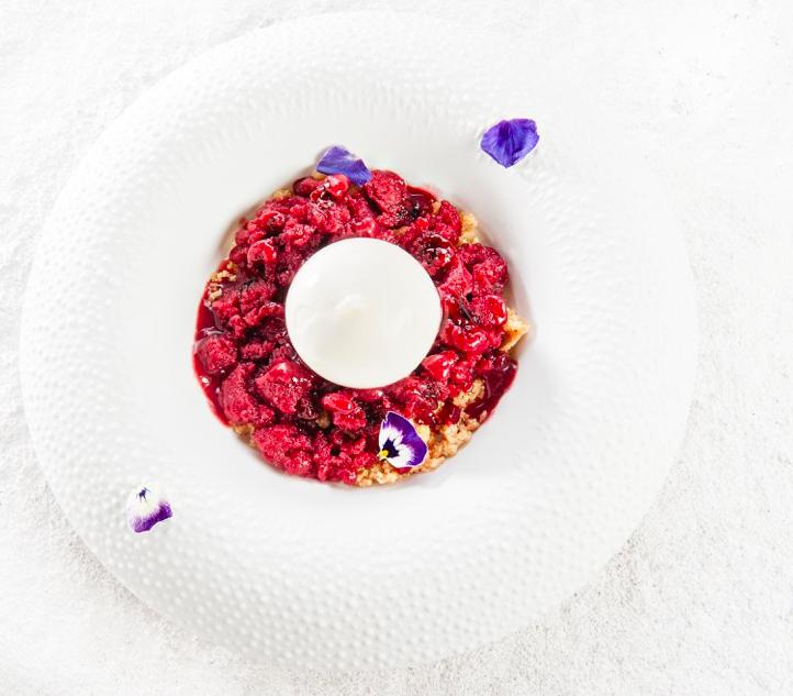 Photogallery






Together with the celebration, the report of a recent dinner at Imago inside hotel Hassler, with chef Francesco Apreda, much appreciated at Identità both professionally and as a person. As we said on the Guida Identità Golose 2017, "if you think about it, it’s a nice paradox: in the Eternal City, from the 6th floor of hotel Hassler, there’s a talented chef from Campania who makes you travel around the world for a few hours. There’s enough to make you forget the stereotype according to which Rome is so full of history it’s just concentrated on itself, and thus provincial". (Carlo Passera)









We start with Celeriac, peppers and ginger; Daikon with yuzu and black truffle; Radish with lime and gin: all in osmosis. There’s technique at the service of the creative mind, resulting in a debut that prepares the palate whetting the appetite. Followed by Egg in tempura, lime and fig mustard: delicious without trying hard to please









Foie gras and scones, Sweet Rain blend (2015): this, like most of the dishes by Apreda, is characterised by the blend of spices that originate from the chef’s long experience around the world (see also: I Sapori di Viaggio di Apreda). It was part of the "menu 10 anni"









Apreda with his blends. As we mentioned, the chef "interacts with the client, mixes territories and stories, draws from his experience in every continent and sums this up in spicy inspiration: he may add Napoli, Mumbai, and so on (he studied and defined a total of six aromas, each with a precise geographic origin: so it’s enough to add a pinch of London or New York. Your taste buds will be thankful "). The next dish, among the new ones in the menu, is truly fantastic: Seafood vegetable minestrone. One of the best, in a tasting menu that always has the highest quality. In this case potatoes, onion, celery, baby spinach, leek and parmigiano wafer meet a seafood broth made with kombu seaweed









Mozzarella di bufala INConsistenza, scapece di appiccatelli vesuviani, another voluptuous dish in the menu. Different textures of mozzarella (as a film, dehydrated, in a mousse, a sauce, in pieces, in gel...) with a pinch of Napoli, yet in the sense of a mix of herbs recalling the city









Scallop shabu in a carpaccio, yuzu and black truffle, turning upside down the litany of a mollusc often overused in fine dining, making its taste once again interesting. The photo, however, is of the Breaded scallops, shitake and black truffle, from 2007, in the anniversary menu: the same applies. The scallops filled with buffalo milk mozzarella, truffle and celery leaves had a different breading, instead of the classic Milanese style (breadcrumbs and flour) there’s now panko (Japanese breadcrumbs) and dry Indian rice flakes, while the sauce is made richer with shitake mushrooms: the dish, thus assembled, is served with a broth on the side, so as to enhance its textures. This is also Roberto E. Wirth’s favourite dish









Octopus and seaweeds, roots and Uma-Mia blend (2016): as in the case of the scallops, Apreda is never banal









The starters finish with a Tartare of prawns and veal tongue, puntarelle and ponzu









This is a great classic of the chef, deservingly celebrated: Cappellotti Double Umami (Blend Spicy Bomba-y). A contrast of temperatures: the filling of the pasta, made with parmigiano and katsuobushi, is hot, while the broth, made with tuna and double malt beer is cold. Trenette with shiso pesto, squilla mantis and potatoes and Risotto with red onion and foie gras, spicy powdered coffee, two new dishes









In the anniversary menu, there was a different risotto: Risotto cacio pepi e sesami, from 2012 (he added pecorino water, made by blending pecorino in hot water, then placing the mixture in the fridge: the fat solidifies on top, the proteins fall below while in the centre there’s the water in which they cook the risotto)...









... Capellini garlic oil chilli pepper and smoked eel, from 2008: cocoa was used in the past, while he now uses only cocoa beans adding a bitter taste. The chef smokes the eel himself









Black cod and purple vegetables, succulence from 2009: fermented cabbage, sauce of purple potatoes, black aubergine and violets. In the contemporary menu, a remarkable Roasted monkfish with olives and ginger, pumpkin and chanterelle mushrooms 









Chicken in two cultures, pepper and teriyaki is one of the must-taste when dining at Apreda’s. His idea of presenting chicken, often snubbed by fine dining, in a completely different way, is brilliant









The chef says: "The initial idea was to include a chicken to be served as a whole. Something rare in restaurants. But the wish to eat a good roast chicken is closely connected to traditional home-made food and I wanted to make this wish come true at Imàgo"









And then: "After a month of experiments we combined two cultures in just one chicken: one cooking and two cultures, that is to say chicken with pepper, typical of Roman tradition, with a Japanese inspired teriyaki glazing. There was a real study to elaborate what the chicken at Imàgo had to be like. The final dish is the result of teamwork: everyone contributed in creating the best method to have the perfect chicken”. See: Chicken in two cultures









A relatively recent alternative to the chicken is Duck in Tandoori style (2014). It’s enriched with Chinese cabbage. Its texture and colour is revived by dipping it into water and putting it in vacuum pack









Samosa with sfogliatella napoletana (2011): a glocal dish. Here they worked with the pastry: after researching the recipe for Samosa at length, he finally found the Indian method and starte to make it itself. With its crispiness it’s a good match for litchi, coconut and yogurt









The sweets begin: Winter sphere, ricotta and mandarin with darjeeling tea and, in the photo, Babà in sospensione al cacao e rhum, orzata e ghiacciato alla banana









The dessert celebrating the anniversary was Dolce mozzarella di bufala (2013): in which he uses beetroot instead of the fruits of the forest while the fake mozzarella is made by mixing buffalo milk, buffalo yogurt and white chocolate






