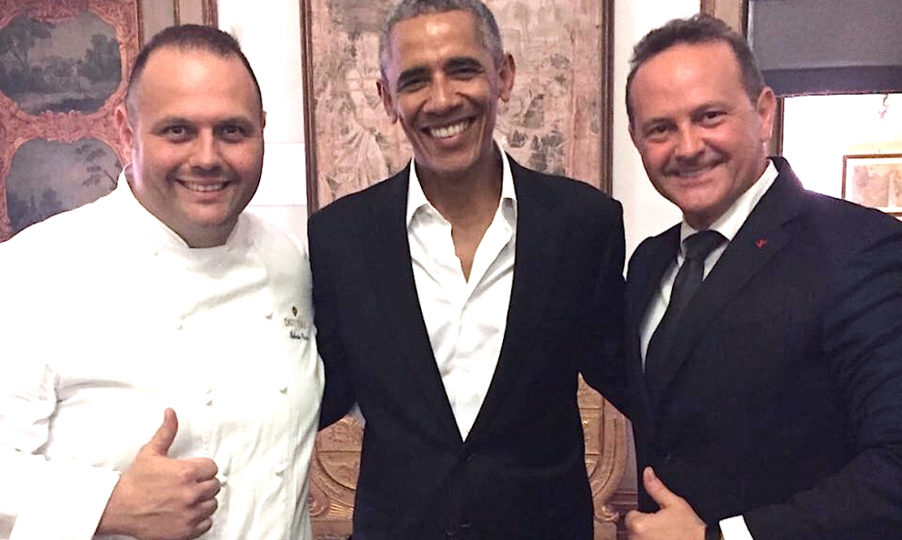 Tiramisu with surprise for Obama