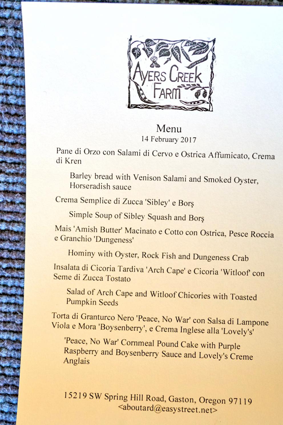 Galleria fotograficaVerso la notte in North Albina Avenue a PortlandIl portico del B&B scelto a Portland
L'ingresso del B&B
Sarah Minnick e Paolo Marchi del salone della villa occupata a Portland
Fresh Pot, il caff&egrave; del mattino nel Mississippi District in Portland
L'altra America, quella che non si chiude in se stessaFranco Pepe e il suo prezioso collaboratore Salvatore Vigliotta nella foto di Luciano Furia
In viaggio verso l'Ayers Creek Farm a Gaston
Il campo difficile da coltivare all'Ayers Creek Farm a Gaston. Per i messicani che vi lavorano, non vi &egrave; nulla da fare: &egrave; un terreno freddo. Di anima
Camminare la campagna nell'Oregon. Da sinistra verso destra si riconoscono Carol e Anthony Boutard, Sarah Minnick, Paolo Marchi, Salvatore Vigliotta e Franco Pepe. Foto di Luciano Furia
Topolino
Sarah Minnick
Anthony Boutard nei suoi campi
Franco Pepe e Sarah Minnick
Internet ha messo in crisi le famose cassette per le lettere americane
Carol Boutard, Sarah Minnick, Paolo Marchi e, ultimo a destra, Anthony Boutard
Sotto una tettoia della Ayers Creek Farm, a Gaston In Oregon, il padrone di casa, Anthony Boutard, ha sistemato due incredibili modelli Citro&euml;n che per davvero hanno fatto la storia dell'automobile: una DS famigliare (a sinistra) e, addirittura, una Traction Avant
Carol Boutard sfoglia il manuale da loro curato sul mais
Le pannocchie di granoturco nero che Anthony Boutard sta selezionado nella sua fattoria partendo da un tipo di mais blu misto a chicchi neri
Una confezione di mais nero e blu. Per arrivare a una produzione 100% nera, dopo ogni raccolto i responsabili dell&rsquo;Ayers Farm Creek commercializzano entrambi i tipi di granoturco mischiati tra loro, ma seminano solo il genere nero
Anthony Boutard, Sarah Minnick e Carol Boutard nella foto di Luciano Furia
