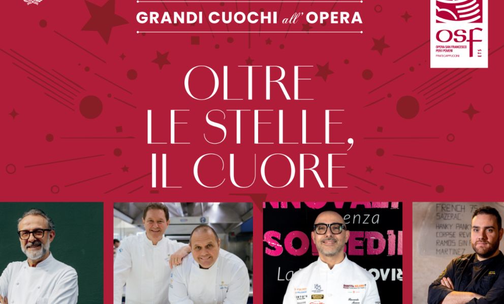 Il 18 ottobre torna Grandi Cuochi all’Opera, con un poker di big dell'alta cucina