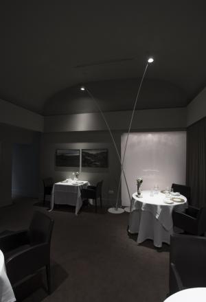 Photogallery






Le Calandre, Rubano (Padova)
It’s one of our first high cuisine projects. Massimo and Raffaele Alajmo agreed right from the start with the idea of using light in the dish. We wanted an object that would characterise them, so we created the Ovo lamp, because eggs, according to the chef from Padua, are an essential ingredient in contemporary cuisine. There’s one Ovo projecting a direct light on the plate, and one Ovo that re-interprets the old suspension lamps used in inns. Light, in this case, contributes in creating a greater intimacy among the guests





