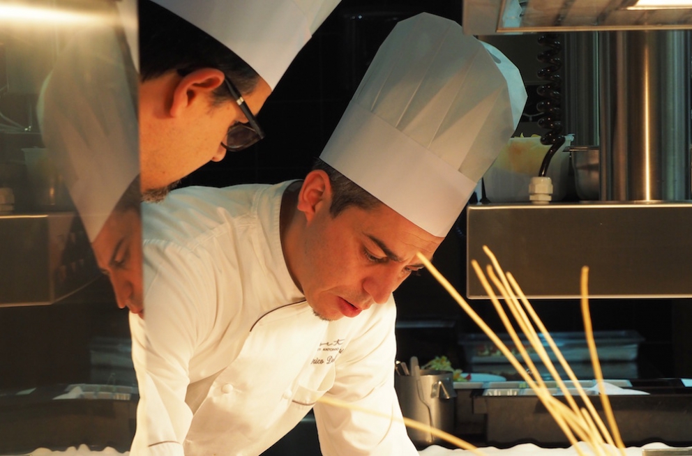 Photogallery






Antonio Guida, chef from Salento at the helm of restaurant Seta, had already received two stars at Pellicano in Porto Ercole (Grosseto)









Nicola Di Lena, Antonio Guida?s faithful pastry chef since the days at Argentario





