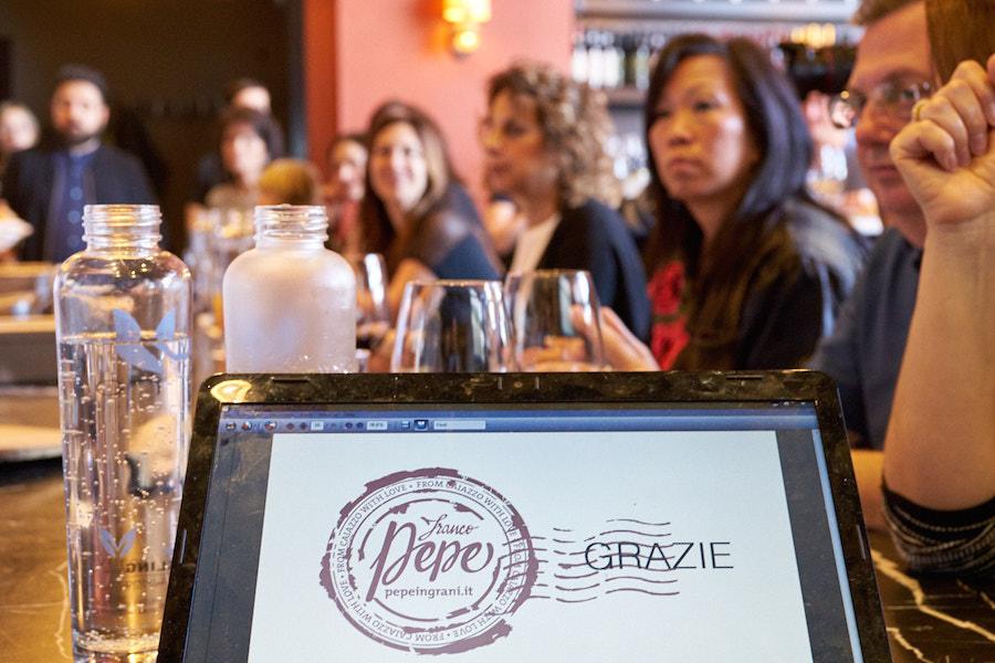 Photogallery









































Franco Pepe with writer and journalist Michael Krikorian. Photo by Luciano Furia



















Michael Krikorian









Sarah Clarke, general manager and beverage director at Osteria Mozza in Los Angeles, with Paolo Marchi. Photo by Luciano Furia









Nancy Silverton and Franco Pepe. Photo by Luciano Furia





























Franco Pepe wearing the Ambasciatori del Gusto uniform. Photo by Paolo Marchi









Salvatore Vigliotta (to the right, white jacket) toasts with Rayn Denicola, chef at Mozza. Photo by Luciano Furia









Souvenir photo with the team at Mozza and Franco Pepe. Photo by Luciano Furia


































Denis Dello Stritto, ex chef at Four Seasons in Los Angeles, will be the new restaurant manager at Eataly when they’ll open in the City of Angels in the autumn. Photo by Luciano Furia









The famous Margherita Sbagliata, an emblem of Franco Pepe. Photo by Luciano Furia



















Sole nel piatto is ready to be served. Photo by Luciano Furia









A slice of Sole nel piatto









La Scarpetta, a pizza Franco Pepe created so that guests can use the edge to collect the extra sauce from the plate. Photo by Luciano Furia









A slice of Scarpetta completed with slices of Grana Padano



















Breakfast, the latest born, not yet in the menu at Pepe in grani. It has egg in the middle, surrounded by pancetta. Photo by Paolo Marchi



















Franco Pepe with pornstar Valentina Nappi









Franco Pepe with Nancy Silverton and Denis Dello Stritto. Photo by Paolo Marchi






