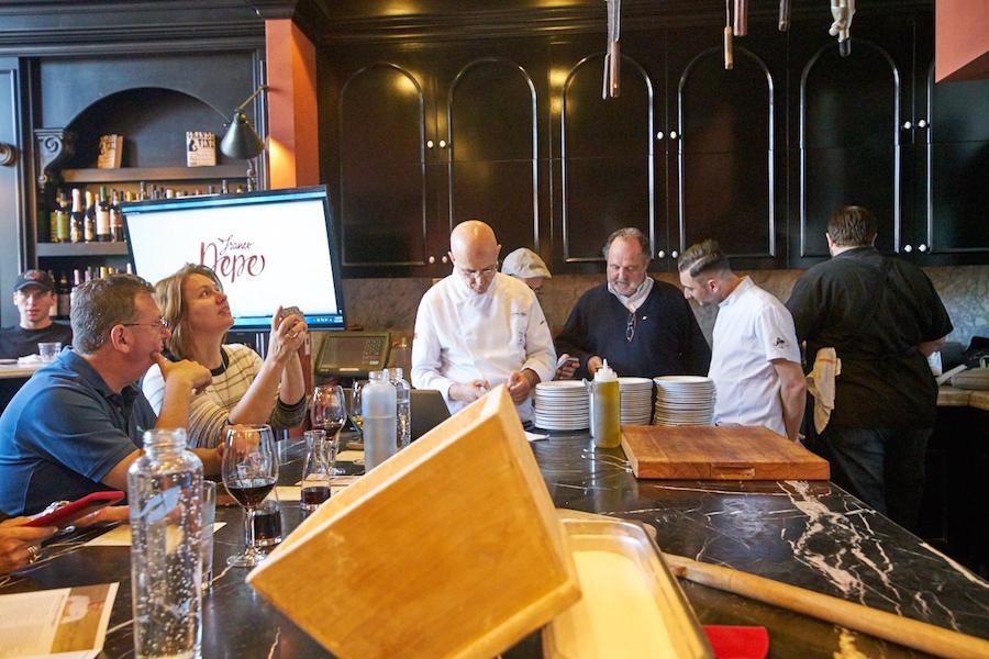 Photogallery









































Franco Pepe with writer and journalist Michael Krikorian. Photo by Luciano Furia



















Michael Krikorian









Sarah Clarke, general manager and beverage director at Osteria Mozza in Los Angeles, with Paolo Marchi. Photo by Luciano Furia









Nancy Silverton and Franco Pepe. Photo by Luciano Furia





























Franco Pepe wearing the Ambasciatori del Gusto uniform. Photo by Paolo Marchi









Salvatore Vigliotta (to the right, white jacket) toasts with Rayn Denicola, chef at Mozza. Photo by Luciano Furia









Souvenir photo with the team at Mozza and Franco Pepe. Photo by Luciano Furia






