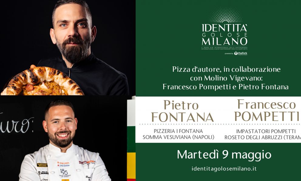 La grande pizza d'autore a Identità golose Milano con Francesco Pompetti e Pietro Fontana