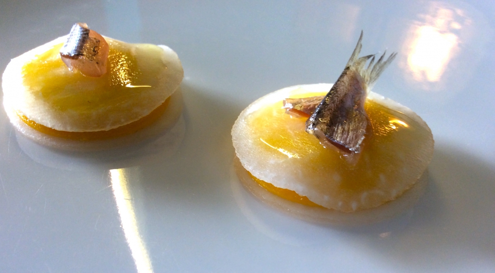 Photogallery






Mario Cornali, Collina, Almenno San Bartolomeo (Bergamo)

Stewed snails from Almenno, fumet of powdered corn from Prato – This dish is the consequence of the meeting with Andrea Togni, a young snail breeder from Almenno. I was inspired by the fact that I had an organic snail farm only two kilometres from home









Antonio Cuomo, Hostaria del Relais San Lorenzo, Bergamo

Dreaming… Cesar salad – We’ve rebuilt a great classic by changing all its textures, with water of Parmigiano, iceberg salad ice cream and confit tomato mousse









Giuliano Pellegrini, Lio Pellegrini, Bergamo

Salad with tripe, tuna, fried polenta, cucumber and white beans from Soragna – Tripe is a dish I wanted to change because I always had a good memory of it. My grandmother Alice made an excellent tripe stew...









Antonio Borruso, Umami, Bormio (Sondrio)

Neve al sole [Snow in the sun] – A dessert uniting saffron, litchi and a white chocolate mousse









Enrico and Roberto Cerea, Da Vittorio, Brusaporto (Bergamo)

Steamed king crab with hazelnut praliné and bottarga – An intriguing and delicious dish, where the white and reddish meat, firm and as sweet as honey, is finely matched by the sapidity of bottarga, much rougher and stronger. All this paired with the fattiness and crispiness of the best hazelnut in the world, the tonda gentile from Cortemilia









Nadia and Giovanni Santini, Dal Pescatore, Canneto sull'Oglio (Mantua)

Mountain potato cream with poached eggs, tuna bottarga, asetra royal caviar and capers – A great dish from Dal Pescatore’s tradition yet conceived and prepared by the new generation in the kitchen, that is to say by Giovanni Santini – photo by Culinaire Saisonnier-Dirk Kerstens









Enrico Bartolini, Devero, Cavenago di Brianza (Monza Brianza)

Risotto Arlecchino – Sauce below, rice on top. A return to the Baroque with a modern interpretation









Daniel Facen, Anteprima, Chiuduno (Bergamo)

Tuna salad with sour egg, purple potatoes and olive oil – It’s like a Salad Niçoise in which the tuna is seared and then cooled in water and ice. The purple potatoes have different textures, in pieces, as a small purée and dehydrated. The tomatoes are confit, the French beans are cooked with ultrasounds, the egg in vinegar and the oil is in a sugar capsule, with anchovies from the Cantabrian Sea









Davide Oldani, D’O, Cornaredo (Milano)

Milanese style apple marrow – Because it represents the tradition of a Milanese “dish” but with the lightness of good modern cooking









Stefano Cerveni, Due Colombe, Corte Franca (Brescia)

Warm spaghetti, scampi, sweet paprika and Calvisius Tradition caviar – Luxury and flavour in a dish full of careful simplicity. The service temperature at 40°C enhances the aromas of and the pleasure to the highest level









Fabio Abbattista, Leone Felice de L'Albereta, Erbusco (Brescia)

Lavarello alla mugnaia, tofeee di cavolfiore e calamondino - This dish is today the most explicit declaration of my cuisine: after 2 years discovering the territory of Franciacorta and thanks to the special relationship developed with <strong>Ferdinando Soardi</strong>, a fisherman in Monte Isola, I chose to give voice to the extraordinary freshwater fish, in this case lavaret









Silvio Salmoiraghi, Acquerello, Fagnano Olona (Varese)

Stewed sturgeon – We love this dish made with sturgeon because it represents the use of freshwater fish in Italy. It’s a version of the sturgeon prepared in Ferrara






