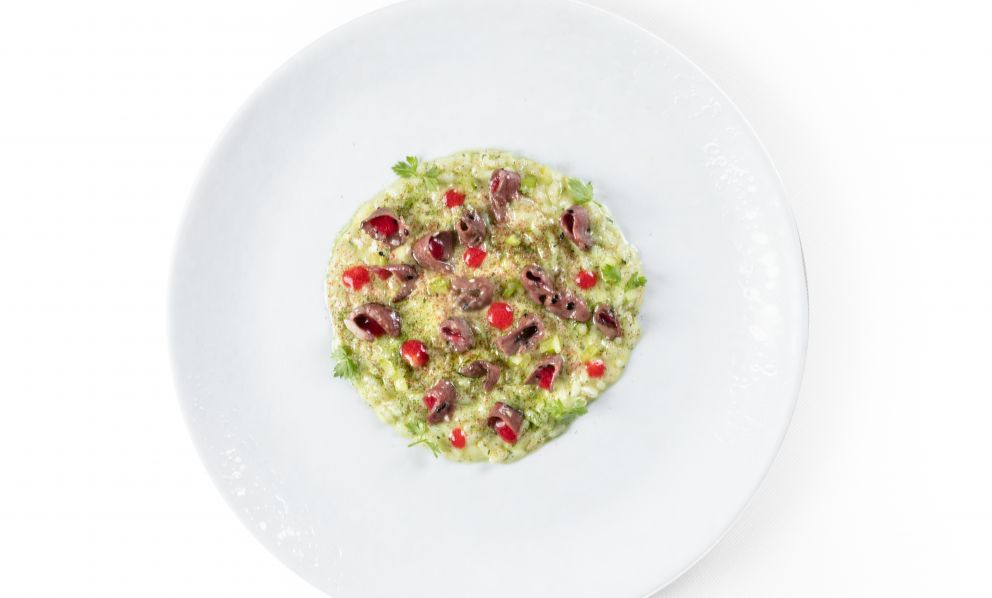 Ricette di fine estate: Risotto, sedano, cuore di manzo, ribes di Stefano Sforza