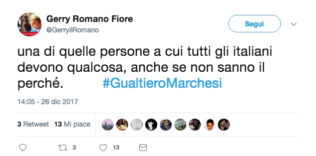 Gualtiero Marchesi, l'addio passa anche dai social