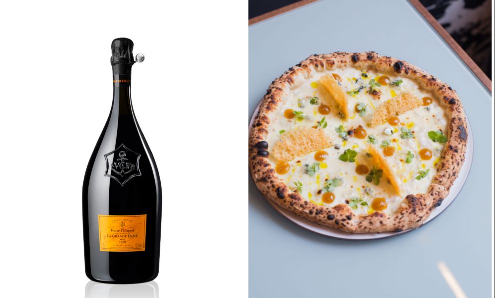 Le pizze di Confine incontrano i grandi formati di Veuve Clicquot