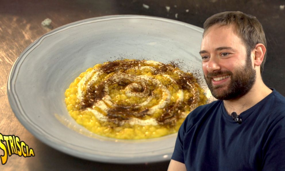 Carlo Sebastiani e un risotto per Striscia