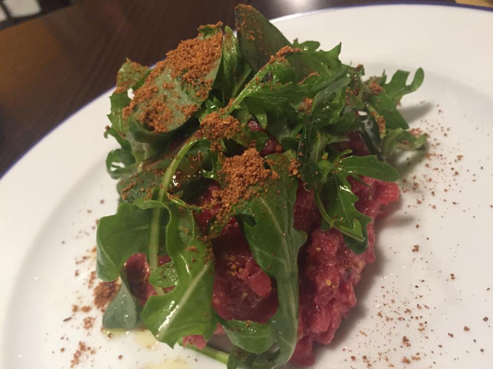 Galleria fotografica






Trippa fritta. Il primo piatto icona del locale









Vitello tonnato. Altro piatto icona









Midollo alla brace. Terzo piatto icona









Uovo morbido, animelle e bietoline all'erba di San Pietro









Ventresca di tonnetto ala lunga alla brace, cipolle agrodolci, capperi e rosmarino









Zucca di Hokkaido in carpione e bagna cauda









Uova di seppia arrostite, tarassaco, cicoria e bottarga di tonno









Baccalà, crema di ceci e cavolo nero









Insalata russa









Cardo gobbo gratinato e uova di aringa affumicate









Terrina di fegatini di pollo, saba e marmellata di cipolle alla menta









Risotto allo zafferano e midollo alla brace









Ravioli ripieni di ricotta di pecora e tarassaco, ricci di mare e erba cipollina









Gnocchi al ragù









Risotto all'aceto invecchiato, tarassaco, cicciolata e pepe nero









Mezze Maniche con pajata









Verdure bollite e bagna cauda









Beccaccia arrosto









Baccalà, lenticchie e pancetta stufata di mora romagnola (autoprodotta)









Granelle di agnello fritte, radicchio di Verona brasato al Valpolicella e salsa al gorgonzola









Frontali di ricciola nel guanciale alla brace, crema di cicerchie e rosmarino









Animelle croccanti, radicchio tardivo confit, cedro candito e liquirizia









Anguilla in carpione al dragoncello









Polenta gialla, salsiccia moretta e verza









Polenta bianca e garusoli al limone









Vignarola: fave, carciofi, lattuga romana, guanciale, cipollotto e pecorino romano









Asparagi, uova di quaglia, senape e cerfoglio









Diaframma di cavallo alla brace, crema di cipolle di tropea, crescione d'acqua









Fritto di leccia: cuore, fegato e lattume









Coratella di agnello









Orecchio di maiale alla brace, crema di radici di soncino, talli d'aglio, foglie di senape









Cipolla novella, fonduta di Castelmagno, agretti e liquirizia









Diaframma di vitello alla brace, bietole alla menta e purè









Tomahawk di pecora brogna alla brace, carote e portulaca









Crema di zucchine, salsa al caprino e pepe nero









Trippa alla parmigiana









Focaccia al vitello tonnato, preparazione a 4 mani concepita in uno dei frequenti "fuori carta" (cene a 4 mani) con Renato Bosco di Saporè









Polpo arrosto, crema di zucca, broccolo fiolaro e semi di zucca alla cannella









Cipolle in carpione e fonduta di fontina d'alpeggio









Cocotte di broccolo fiolaro e guanciale









Uovo, bruscandoli, rosolacci e tartufo









 Patate nuove, stringhe e tonno alletterato sott'olio autoprodotto









Trippe di baccalà, patate e 'nduja






