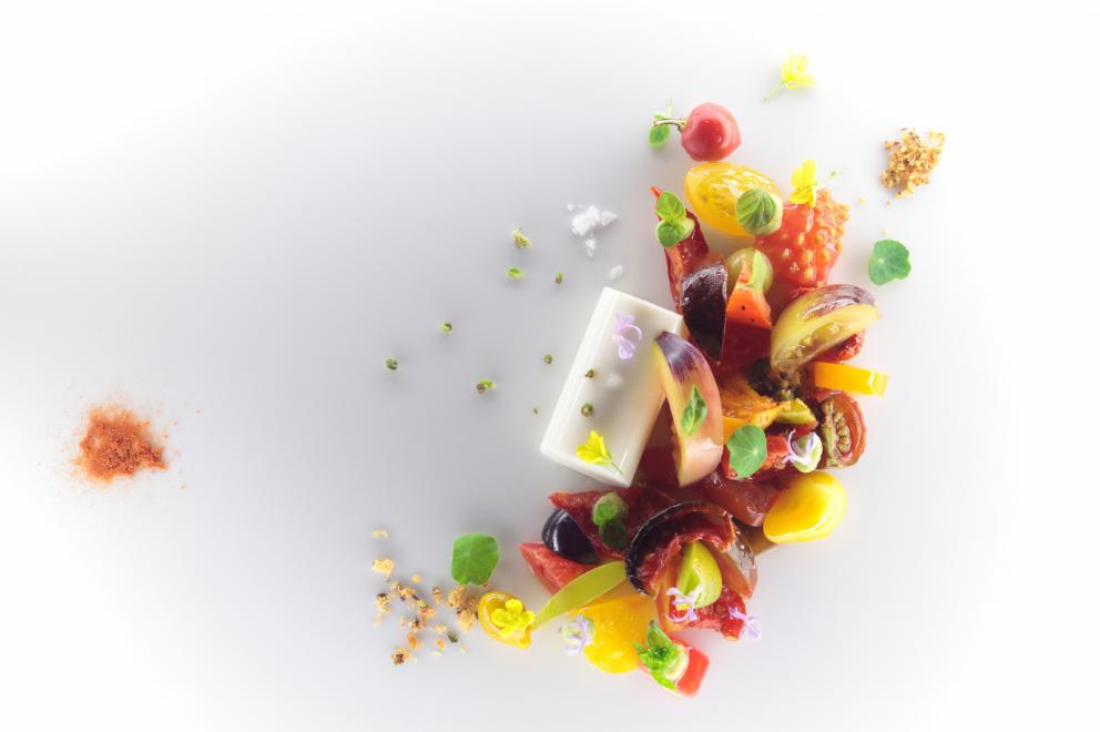 Photogallery






Our dinner at  Villa Feltrinelli, starting from the appetizers. Here Datterino all'arrabbiata (photo by Lido Vannucchi)









Cauliflower gravel (photo by Lido Vannucchi)









Vegetal toast (photo by Lido Vannucchi)









Ravioli with beetroot, salmon and lime (photo by Lido Vannucchi)









Zabaglione and dried sturgeon biscuit (photo by Lido Vannucchi)









Gazpacho with cherries and scampi (photo by Massimo Loda): scampi tails marinated with citrus zest, vegetable crudité and cherry gazpacho









Carpaccio with dehydrated watermelon, ovuli, Parmigiano, lettuce leaves and lettuce cream 






