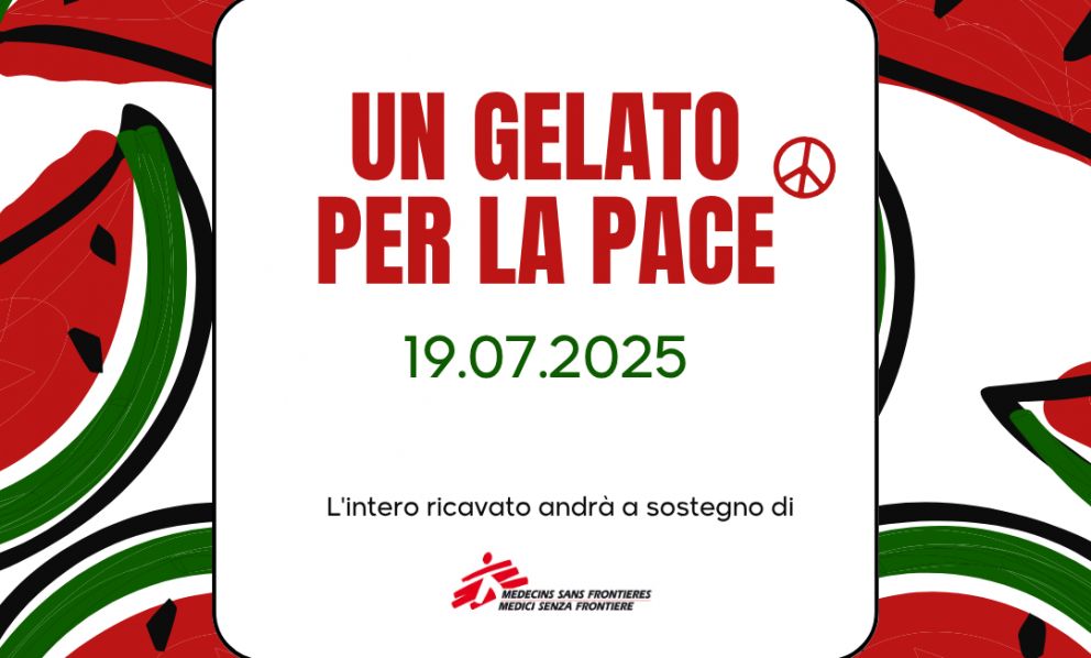 Un gelato per la pace a favore dell’azione di Medici Senza Frontiere a Gaza

