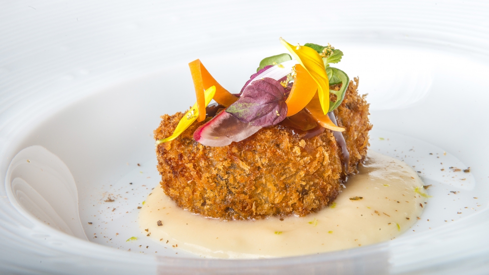 Photogallery






Mario Cornali, Collina, Almenno San Bartolomeo (Bergamo)

Stewed snails from Almenno, fumet of powdered corn from Prato – This dish is the consequence of the meeting with Andrea Togni, a young snail breeder from Almenno. I was inspired by the fact that I had an organic snail farm only two kilometres from home









Antonio Cuomo, Hostaria del Relais San Lorenzo, Bergamo

Dreaming… Cesar salad – We’ve rebuilt a great classic by changing all its textures, with water of Parmigiano, iceberg salad ice cream and confit tomato mousse









Giuliano Pellegrini, Lio Pellegrini, Bergamo

Salad with tripe, tuna, fried polenta, cucumber and white beans from Soragna – Tripe is a dish I wanted to change because I always had a good memory of it. My grandmother Alice made an excellent tripe stew...









Antonio Borruso, Umami, Bormio (Sondrio)

Neve al sole [Snow in the sun] – A dessert uniting saffron, litchi and a white chocolate mousse









Enrico and Roberto Cerea, Da Vittorio, Brusaporto (Bergamo)

Steamed king crab with hazelnut praliné and bottarga – An intriguing and delicious dish, where the white and reddish meat, firm and as sweet as honey, is finely matched by the sapidity of bottarga, much rougher and stronger. All this paired with the fattiness and crispiness of the best hazelnut in the world, the tonda gentile from Cortemilia









Nadia and Giovanni Santini, Dal Pescatore, Canneto sull'Oglio (Mantua)

Mountain potato cream with poached eggs, tuna bottarga, asetra royal caviar and capers – A great dish from Dal Pescatore’s tradition yet conceived and prepared by the new generation in the kitchen, that is to say by Giovanni Santini – photo by Culinaire Saisonnier-Dirk Kerstens









Enrico Bartolini, Devero, Cavenago di Brianza (Monza Brianza)

Risotto Arlecchino – Sauce below, rice on top. A return to the Baroque with a modern interpretation









Daniel Facen, Anteprima, Chiuduno (Bergamo)

Tuna salad with sour egg, purple potatoes and olive oil – It’s like a Salad Niçoise in which the tuna is seared and then cooled in water and ice. The purple potatoes have different textures, in pieces, as a small purée and dehydrated. The tomatoes are confit, the French beans are cooked with ultrasounds, the egg in vinegar and the oil is in a sugar capsule, with anchovies from the Cantabrian Sea









Davide Oldani, D’O, Cornaredo (Milano)

Milanese style apple marrow – Because it represents the tradition of a Milanese “dish” but with the lightness of good modern cooking









Stefano Cerveni, Due Colombe, Corte Franca (Brescia)

Warm spaghetti, scampi, sweet paprika and Calvisius Tradition caviar – Luxury and flavour in a dish full of careful simplicity. The service temperature at 40°C enhances the aromas of and the pleasure to the highest level









Fabio Abbattista, Leone Felice de L'Albereta, Erbusco (Brescia)

Lavarello alla mugnaia, tofeee di cavolfiore e calamondino - This dish is today the most explicit declaration of my cuisine: after 2 years discovering the territory of Franciacorta and thanks to the special relationship developed with <strong>Ferdinando Soardi</strong>, a fisherman in Monte Isola, I chose to give voice to the extraordinary freshwater fish, in this case lavaret









Silvio Salmoiraghi, Acquerello, Fagnano Olona (Varese)

Stewed sturgeon – We love this dish made with sturgeon because it represents the use of freshwater fish in Italy. It’s a version of the sturgeon prepared in Ferrara









Riccardo Camanini, Lido 84, Gardone Riviera (Brescia)

Double buttons with ricotta, anchovies, lemon and turnips – This dish appeared in the menu two weeks ago: it is minimalistic, simple, clean. It offers the classic flavour of ricotta, lemon and anchovies but doesn’t play only with the roundness because it includes the “crispiness” of the turnips. These vegetables, by nature, have irregular fibres; this irregularity can thus be sensed when chewing, and it’s unusual. It’s a double button because it has one slice of turnip below and one on top, and in between there’s the button which is visible – between the translucent slices of turnip – and ready to burst in the mouth









Stefano Baiocco, Villa Feltrinelli, Gargnano (Brescia)

Piglet from Orvieto "alla diavola" – With a cream of wild herbs. The palate is intrigued by the fat and acid notes, the bitter leaves and the spicy touches, the soft and crispy parts...









Fabrizio Ferrari, Al Porticciolo 84, Lecco

Pache Felicetti, grilled scarpette, armoricaine sauce, puntarelle, dried sweet potato and powdered tarragon – Fireworks for the palate lasting all year long!









Alberto Buratti, Koinè, Legnano (Milan)

Rice spaghetti in cagnone – A local classic, cagnone becomes the seasoning for homemade rice spaghetti









Marco Ambrosino, 28 Posti, Milan

Chiajozza – Squilla mantis, oil aromatised with maritime pine tree, sea urchin ice cream, cabbage. A symbol of my origins (Chiajozza is the bay in Procida where I was born)









Vittorio Fusari, Al Pont de Ferr, Milan

Smoked eel from Cabras, daikon, beetroot essence and hazelnut brittle – A recipe from the new menu in which I wanted to enclose my themes. I choose an ingredient, namely eel from Cabras, which comes from sustainable farms, an important form of virtuous economic development. I then use the small agricultural products from the Parco Sud Milano, an agricultural format that is awakening, safeguarding land. Food is the first medicine and daikon is an emblem of this









Viviana Varese, Alice, Milan

Homage to Ángel León - Ángel León, Michelin starred chef from Andalusia, is the only chef in the world to have found the way to extract plankton. I’ve been at his restaurant in El Puerto de Santa Maria, near Cadiz, and his use of plankton when cooking inspired me so this “tribute” was born as a risotto with plankton with a very thick squid broth, a light aioli sauce, garnished with lime and fried squid. I’m proud of this dish because you can taste the sea, and then I discovered a new ingredient I didn’t know: plankton, which in Greek means "vagabond" because it is formed by those organisms that are passively moved by the currents and the waves. When we serve this risotto we used an underplate which is a microscope photo of plankton taken by two marine biologists, brothers Sardet, who are two experts in the field









Matteo Torretta, Asola, Milan

Beef maxi bon with pappa al pomodoro – An evocative dish, with childhood memories and tradition









Hirohiko Shimizu, Basara, Milan

Squid tagliatelle with red prawns, scallops, sea urchins, caviar with olive oil and yuzu juice – I was inspired by spaghetti with seafood. I wanted to make a dish only using raw fish









Guoqing Zhang, Bon Wei, Milan

General’s Zuo Zongtang chicken – A specialty from Hunan. It’s a chicken fried in its skin, seasoned with red chilli pepper (in Hunan they basically put chilli pepper everywhere), tofu marinated in Chinese wine, sugar, salt, abalone sauce and yellow bean sauce. Finally I toss it with sesame oil and garnish it with black sesame









Paolo Pivato, Bottega del Vino, Milan

<em>Cream of peas with burrata, mint and Patanegra fondue</em> – On a crispy and slightly sweet base of sliced toasted almonds, we place the pea cream which adds a velvety feeling. The mint and burrata give a note of freshness, the pea sprouts and the raw peas add a crispiness that recalls the almond base. Finally there’s the Patanegra fondue which gives a strong touch









Luca Pedata, Carlo e Camilla in Segheria, Milan

Le caramelle – Sweets made with ricotta, buffalo milk mozzarella, spinach, melted butter, candied ginger, chips of veal tongue and reduced cream with mace. Totò, sweets and laughter. Naples and its tongues. My grandmother and ricotta and spinach









Elio Sironi, Ceresio 7, Milan

Tamburello made with salmon and duck liver – It’s a daring match of two fats: sea and earth, which are very different elements, though when united they create a unique and delicate flavour; moreover, the citrus fruit zest, the acidity of the goat milk curdle and the slightly spicy sweetness of the mango chutney create an exciting contrast of flavours









Matias Perdomo, Contraste, Milan

<em>Ricchezza e Povertà</em> [Richness and poverty] – A Milanese-style <i>cassoeula </i>yet different. It is linked with the history of Via Meda 2, the location of <em>Contraste</em>, because it is said that a doctor used to live in this house, in the early Twentieth century, who would look after the poor. Once a week, he’d open the doors of his office to cure them and feed them. The dish is composed of a few coins made with gelatine of baked pork shoulder. They are served with a consommé of <em>cassoeula</em> on the side. When the consommé is poured, the coins melt, creating a unique mixture









Carlo Cracco, Cracco, Milan

Prawns from S. Margherita, pistachio from Bronte and turnip with coffee and orange – A recipe conceived with Luca Sacchi. It’s a version of the prawns which we hold very dear and we will probably present at Identità Milano too. North and South are enclosed in a dish from which we will never want to set us apart because it gave us plenty of emotions (for references, ask Massimo B.)









Fulvio Siccardi, Da Noi In del Magna Pars, Milan

Raw amberjack, seasonal vegetables, liquid Grana Padano, perlage of black truffle – Summing up, it’s the right meeting between sea, earth and Italian craftsmanship









Daniel Canzian, Daniel, Milan

Vegetarian savoury petit fours – The dish is composed of different concepts of savoury petit fours, including a broccoli tart, a cauliflower cream puff, a small cannolo with puff pastry and a mousse of parmigiana and pistachio, a Sicilian cannolo with ricotta, olives and tomatoes, cassata, caponata, tomato babà. This idea came from the desire of offering vegetables in a new appearance: fun, tasty and elegant. The goal is to create a selection of small, delicious and light pastries that look nice, taste nice and can suit all the palates of those looking for a surprise









Alice Delcourt, Erba Brusca, Milan

Camomile maltagliati, melted butter, seirass and toasted sunflower seeds – The maltagliati have camomile flowers in the dough, below, we put a cheese fondue. We make the melted butter also using camomile, and we serve this with seirass (a Piedmontese ricotta matured in hay) and toasted and salted sunflower seeds









Eugenio Boer, Essenza, Milan

Tagliatelle "lièvre à la royale" – A provocation, yet a comforting one, following Neoclassicism: a classic of the great French cuisine becomes the most classic Italian first course. A dish finely expressing and characterising my cooking – photo by Bob Noto









Keisuke Koga, Gong, Milan

Spoon Dim sum – It’s a selection of three ravioli: with sea bass marinated with umami, presented with a sea urchin sauce and garnished with a puntarella covered in gold; with smoked scallop and prawn, with an edamame sauce; with wagyū and black truffle, with a sauce of foie gras and duck broth









Andrea Alfieri, Il Chiostro di Andrea, Milan

Ravioli with semolina filled with pork bottaggio served on cabbage and lemon with jus of cassouela – We need to gradually rediscover the recipes from our territory, make them gentler and lighter by playing with ingredients and technique









Andrea Provenzani, Il Liberty, Milan

Tokyo-Milano – Spheres of risotto alla milanese, marrow and gremolata with ginger, sea weeds, coriander, mushrooms and sesame. A classic that has already been done in all sorts of way. This Asian contamination adds a different energy and plurality, I think it is modern and dynamic, but most of all good!









Alessandro Negrini and Fabio Pisani, Il Luogo di Aimo e Nadia, Milan

Raviolo with red mullet marinated with caraway with variegated radicchio from Castelfranco and almonds from Toritto – It’s a brand new recipe. A dish with plenty of sea flavours (we also use the entrails, very fresh), aromatised with caraway and enhanced by the other ingredients: the sweetness of the almonds, the aroma of the mandarin and the slightly bitter flavour of the variegated radicchio from Castelfranco, the freshness and fruitiness of the raspberry vinegar, which acts as a counterbalance for the marine note of the red mullet. It’s a complex dish, given all these flavours and aromas, but at the same time it’s a playful dish too, in which the guest can choose the order in which to taste the different preparations matched with the fish









Pietro Leemann, Joia, Milan

Madre Terra – A soft carrot and hazelnut cake with a beetroot and pea mousse, carrot and orange sorbet and violets from my garden. Good omens for a year full of changes, towards a healthier diet, respecting our dear planet, hosting us, and a renewed friendship with all beings, with one, two or more legs!









Haruo Ichikawa and Michele Biassoni, Iyo, Milan

Ika - Ika is the Japanese word for squid. We thought of making this dish because it perfectly suits the Japanese culinary taste, and it is also a perfect expression of the cutting technique usually used with it. The preparation’s sweetness is due to the so-called "fraying", which enhances its taste









Matteo Fronduti, Manna, Milan

Spaghetti, turnip tops, smoked herring and fresh horseradish – In the menu throughout the winter, or at least until the turnip tops last. Only three strong ingredients full of personality. I’m looking for a balance of strong flavours: managing the contrasts is fun. In the palate, in the end, it’s a pleasant punch. Like fights that bring no wounded









Massimiliano Masuelli, Masuelli San Marco, Milan

<em>Pan fried rice with saffron pistils and marrow jus </em>– A recipe born so as to find a use to the classic leftover risotto that used to be tossed in a very hot iron pan. A “recycled” dish served with a new identity









Giovanni Giberti, Pavé, Milan

Cream of dehydrated peas with cotechino from Piacenza and purple cabbage – A dish for the cold days. To warm you up and get closer to simple things









Cesare Battisti, Ratanà, Milan

Pike in a delicate marinade, its roe, spinach and watercress – Freshwater fish is a very important and precious rediscovery in our menu and listening to the fishermen from Lake Garda explaining how this old recipe was in fact considered a Sunday or festive meal makes you understand how many recipes we still need to rediscover, prepare once again, have people know about and protect as a heritage of national tradition









Matteo Monti, Rebelot del Pont, Milan

Carne – It’s all about the flavour and aroma you get from cooking meat, presented as a pre-dessert. Or a dessert. Or an amouse-bouche. In other words, a jolly









Claudio Sadler, Sadler, Milan

Baby calamari stuffed with dried cod, with crispy panella and radicchio stewed with balsamic vinegar, squid ink – The new dish in one of the temples of Milan’s restaurant scene









Antonio Guida, Seta, Milan

Pigeon fillet with liver royale, black truffle, parsley sauce and lemon balm – I included this dish in the menu only recently, I’m proud to have incorporated my experience on the other side of the Alps, something our guests from Milan appreciate greatly









Fabrizio Ferrari, Terrazza Triennale, Milan

Rustin negàa – I decided to present a traditional recipe from Lombardy









Giovanni Traversone, Trattoria del Nuovo Macello, Milan

Risotto with smoked lard, rosemary and powdered raspberries – I use lard instead of the butter, using it as a sour butter for risotto, the percentage of fat is the same. As a contrast for the smokiness, I use rosemary and for the acidity, on top of the reduced wine and vinegar, some powdered raspberries









Diego Rossi, Trippa, Milan

Chargrilled veal marrow – A dish that reminds me of primitive cooking. It is cooked on embers aromatised with myrtle, and then seasoned with Sarawak pepper and rosemary. It’s a concentrate of flavours, the essence of the animal. To be enjoyed as it is, or spread on a toast of acid bread. A very simple preparation yet full of content - (photo Oak Seed Studio-Marco Varoli)









Roberto Conti, Trussardi alla Scala, Milan

Artic char, butter and sage, its roe and turnip tops – A noble dish, the result of three humble elements (Artic char, its roe and turnip tops). The herbaceous aftertaste of the turnip tops centrifuge juice is a trip down memory lane when I was a child and looked at the fishermen in the countryside in the park of the Ticino river lingering on, waiting to be lucky – photo by Katia Mangone









Felice Lo Basso, Unico Milano, Milan

My risotto alla milanese – A new take on risotto alla milanese. It’s yellow, but without the use of saffron. The rice is cooked with a centrifuge juice of fresh turmeric and carrots. It is then creamed in the classic way and served with a cream of roasted pumpkin, Balfego tuna belly and caviar









Vito Mollica, Veranda del Four Seasons, Milan

Foie gras terrine with gelée with Vermouth di Prato – I’ve always been fascinated by the origin of foie gras, made with duck or goose. I had the pleasure of meeting Gioacchino Palestro which led to the magic poetics of raw materials, of having in Mortara a unique excellence that respects seasonality. In fact, this terrine will be in the menu at Veranda from October till March. Every time the terrine is prepared, we follow the ritual of the mise en place that disappeared in other recipes, while with foie gras I believe you can still sense the elegance and finesse of the chef









Andrea Aprea, Vun del Park Hyatt, Milan

Squid alla diavola, potato, horseradish and sauerkraut – A dish based on a classic preparation such as diavola sauce but trying not to make the spiciness prevail, by contrasting it with the sourness of the sauerkraut and the sweetness of the potato






