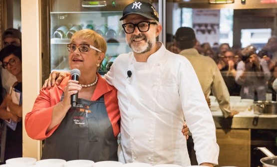 Lidia Bastianich and Massimo Bottura
