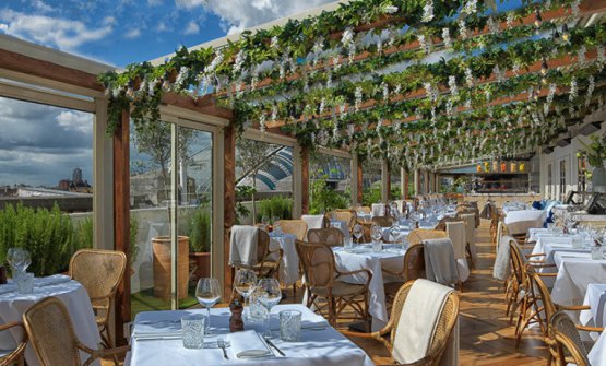 Il rooftop del ristorante alto a Selfridges, Londra, sede della serata speciale Viaggio in Italia
