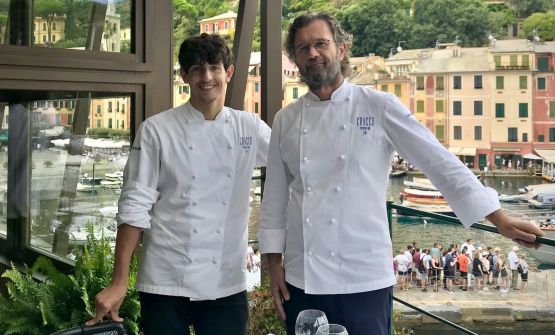 The Venetian master, the Lombard pupil, and Ligurian cuisine. Carlo Cracco and Mattia Pecis: great dishes in Portofino