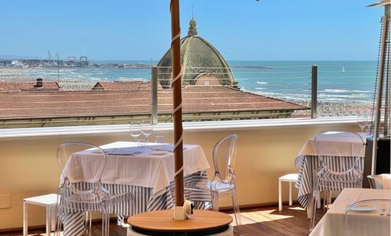 La vista dalla terrazza panoramica del Grand Hotel