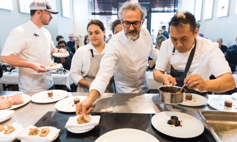 Massimo Bottura in the lesson at Identità New York 2017
