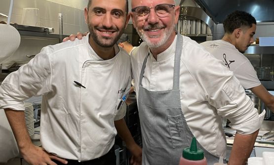 Giovanni Ingletti, executive chef di Xfood in uno scatto con Franco Pepe