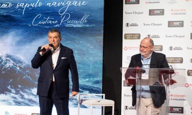 Claudio Ceroni e Paolo Marchi sul palco di Identità Milano 2022. Foto Brambilla-Serrani
