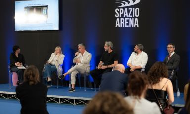 Lorenzo Antonelli, partner di Rizoma Architetture, Igor Rebosio, co-founder & design director di De.Tales, Chiara Caberlon, founder dello studio omonimo, David Morini, Ceo di Pelizzari Studio, Stefano Cerutti, vicepresidente di Italy Family Hotels: sono stati i protagonisti di un panel moderato da Anna Calvanese, giornalista di Hotel Domani

Foto di Brambilla/Serrani
